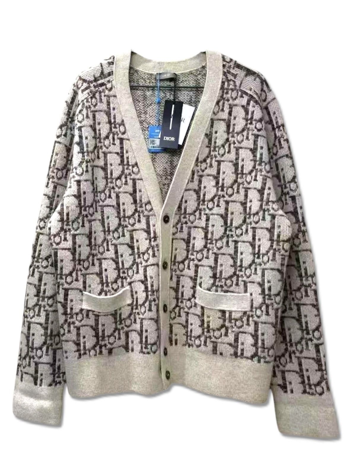 Dior Christian Dior X3L V Neck Button Up Cardigan Wool Monogram Size US XXL / EU 58 / 5 - 1 Thumbnail