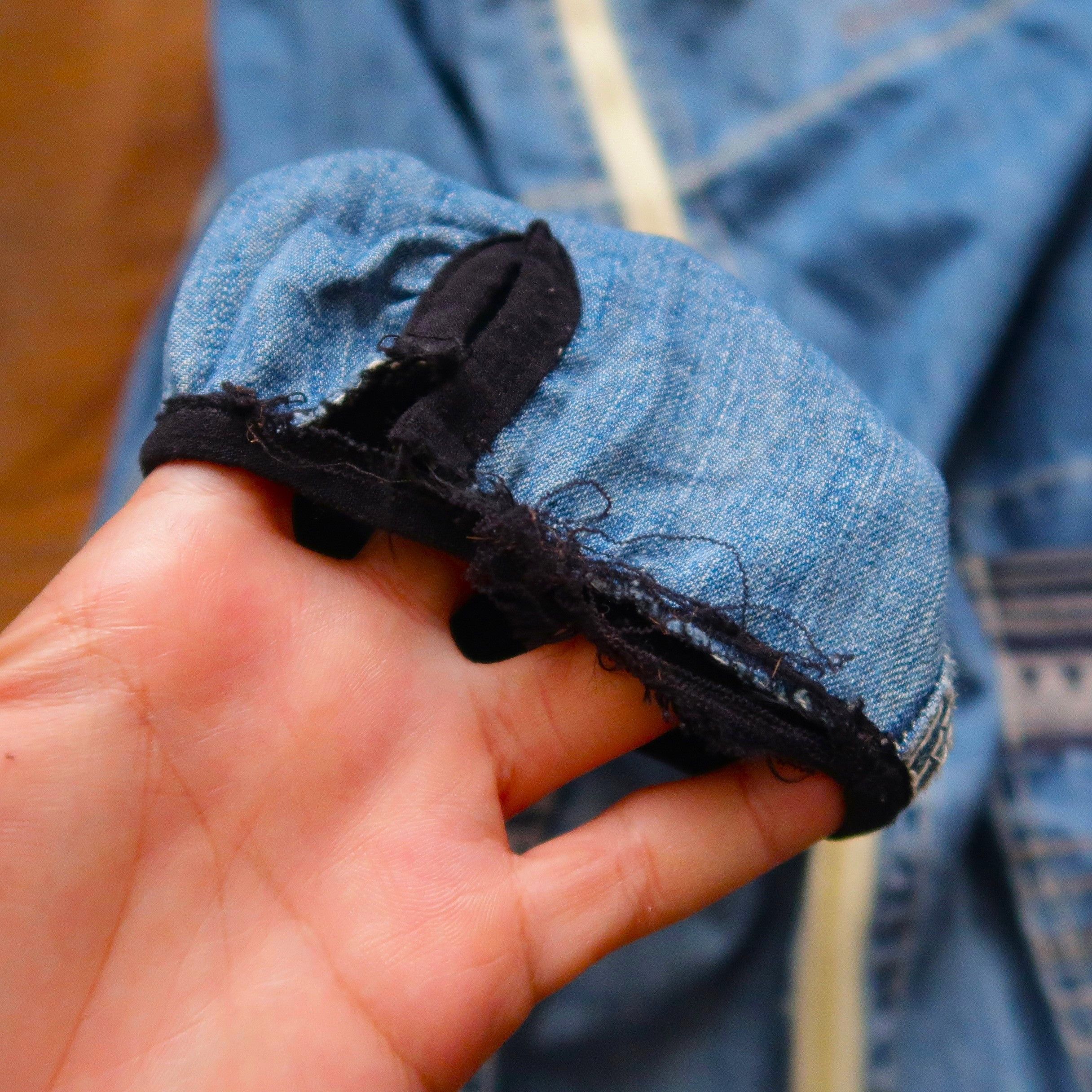 Kapital 90s Kapital GSC Distressed Native Denim Full Zip Hoodie Size US XL / EU 56 / 4 - 15 Thumbnail