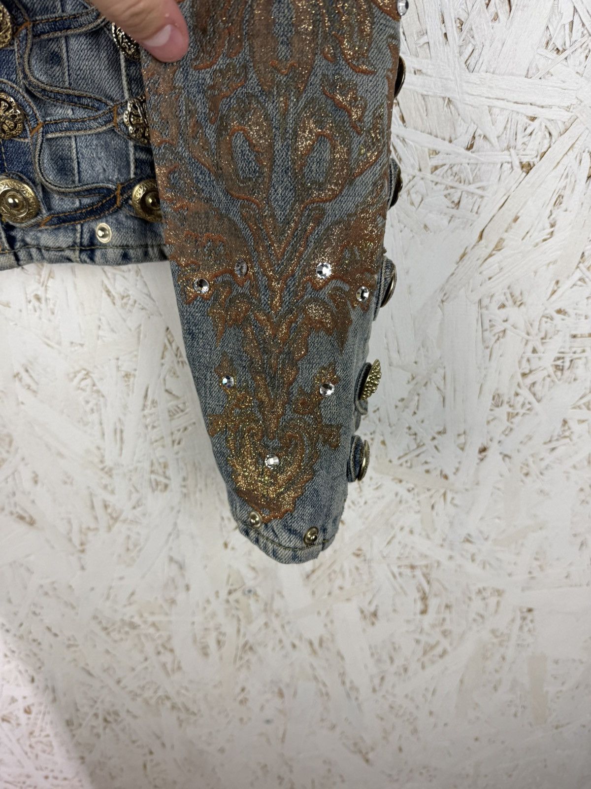 Roberto Cavalli Just Cavalli 2005 Runway Napoleon Denim Jacket Blue IT40 Size S / US 4 / IT 40 - 9 Thumbnail