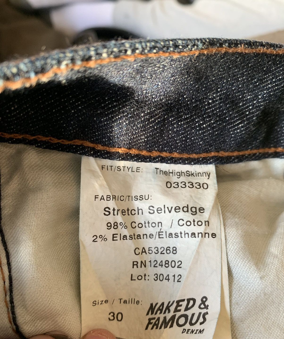Naked & Famous Naked & Famous Selvedge Dark Wash Denim Size US 30 / EU 46 - 11 Thumbnail