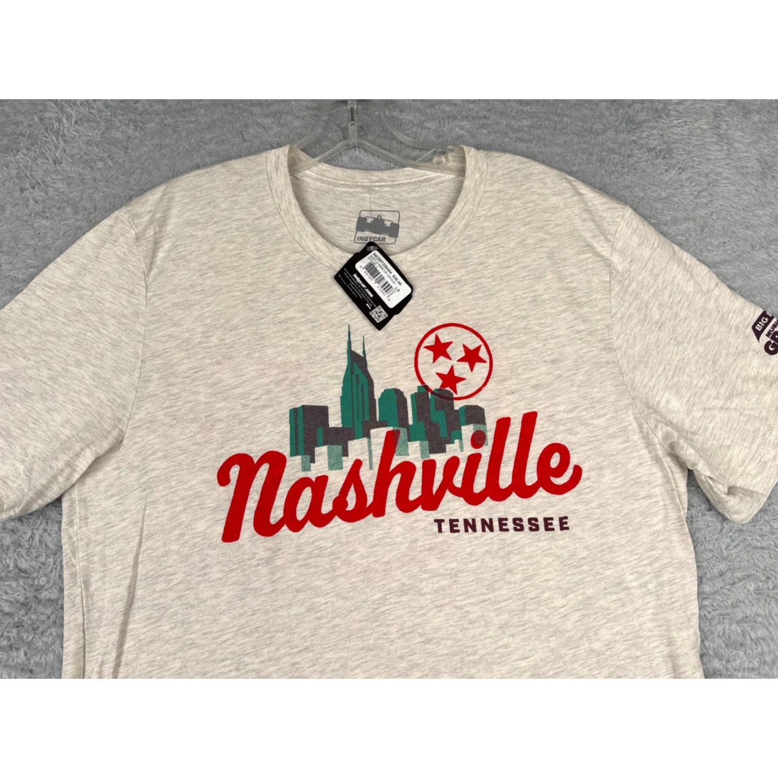 Vintage Nashville Grand Prix Shirt Legends Global Merchandise Adult Large Beige Short Sleeve Crew Neck Indycar Indy T-Shirt Car Racing Logo Men’s Large Beige Size US L / EU 52-54 / 3 - 4 Thumbnail