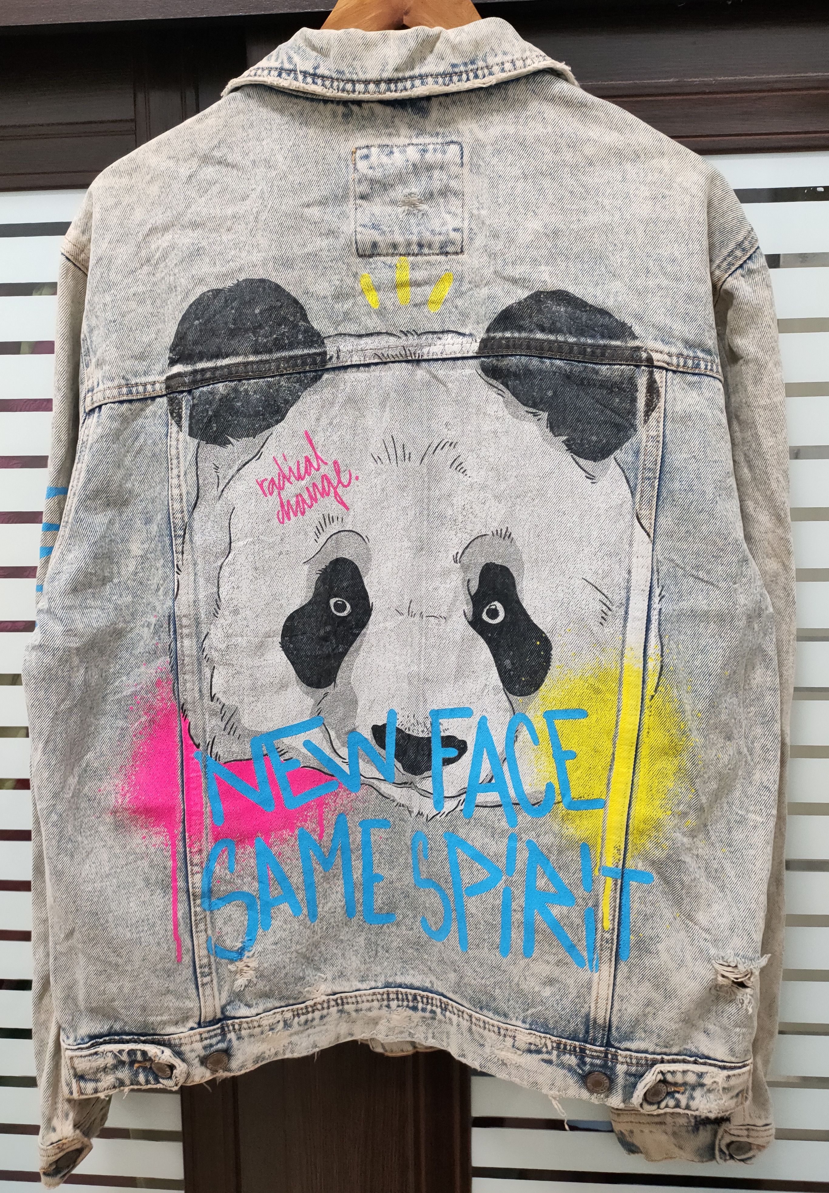 Hype × Streetwear × Zara Zara distressed denim jacket size L