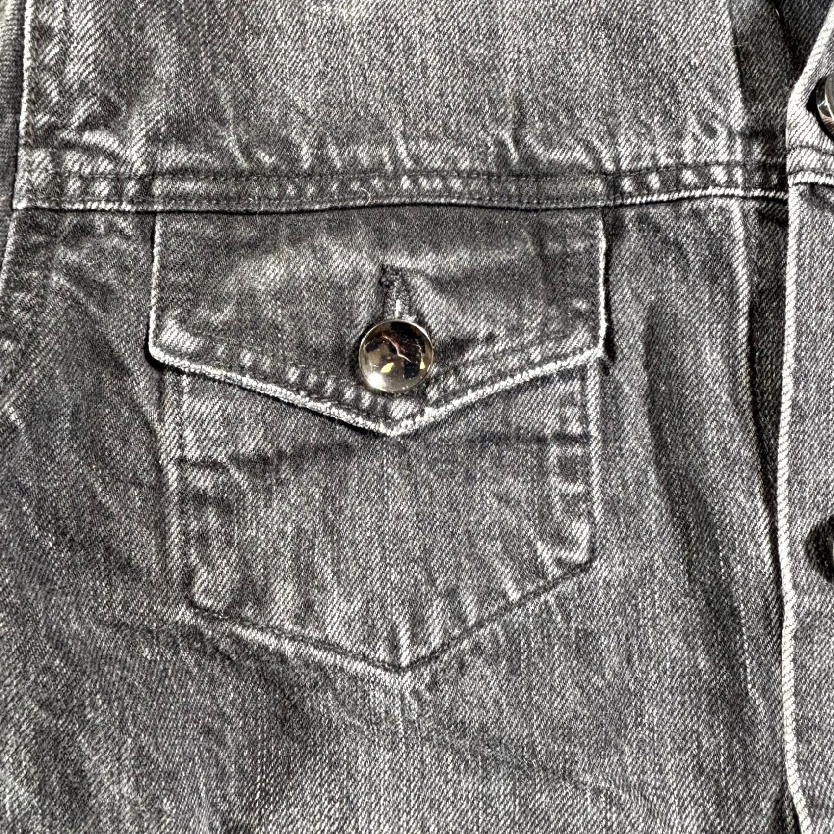 Denime Trinidad3 Mens Trucker Jacket Denim Gray Medium Front Button Streetwear Jacket Size US M / EU 48-50 / 2 - 7 Thumbnail