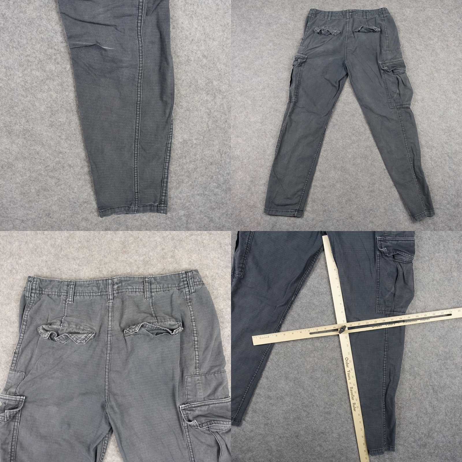 Free People Free People Pants Womens 6 Gray Tapered Cargo Pockets Casual Work Wear Size 28" / US 6 / IT 42 - 8 Thumbnail