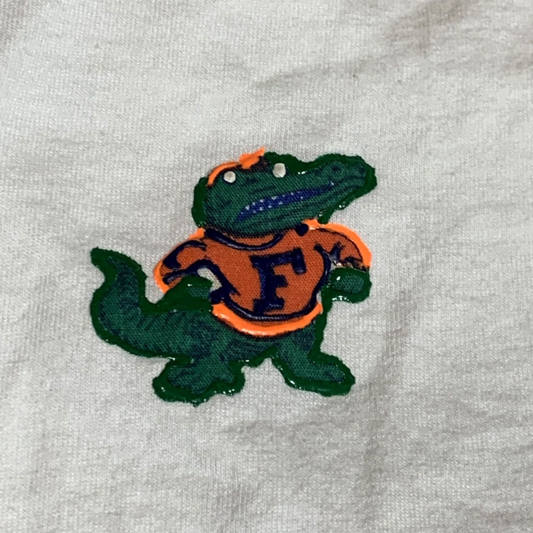 Jerzees VINTAGE Florida Gators T Shirt Jerzees Puff Paint Mens L/M White Short Sleeve 1990s Made In USA Size US M / EU 48-50 / 2 - 2 Thumbnail