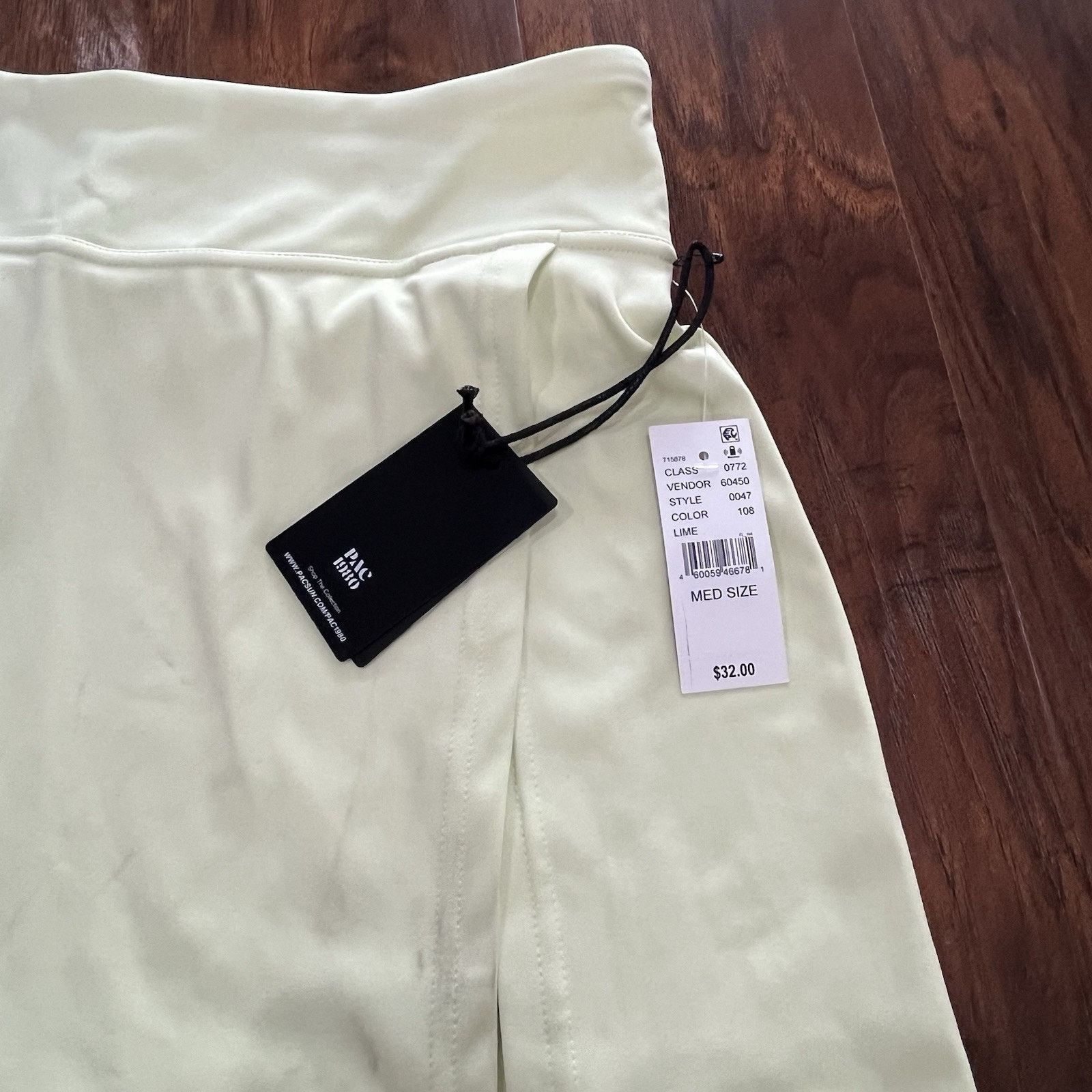 Pacsun PAC 1980 PAC WHISPER Active Neon Green Wrap Mini Skort Med Size 30" / US 8 / IT 44 - 6 Thumbnail