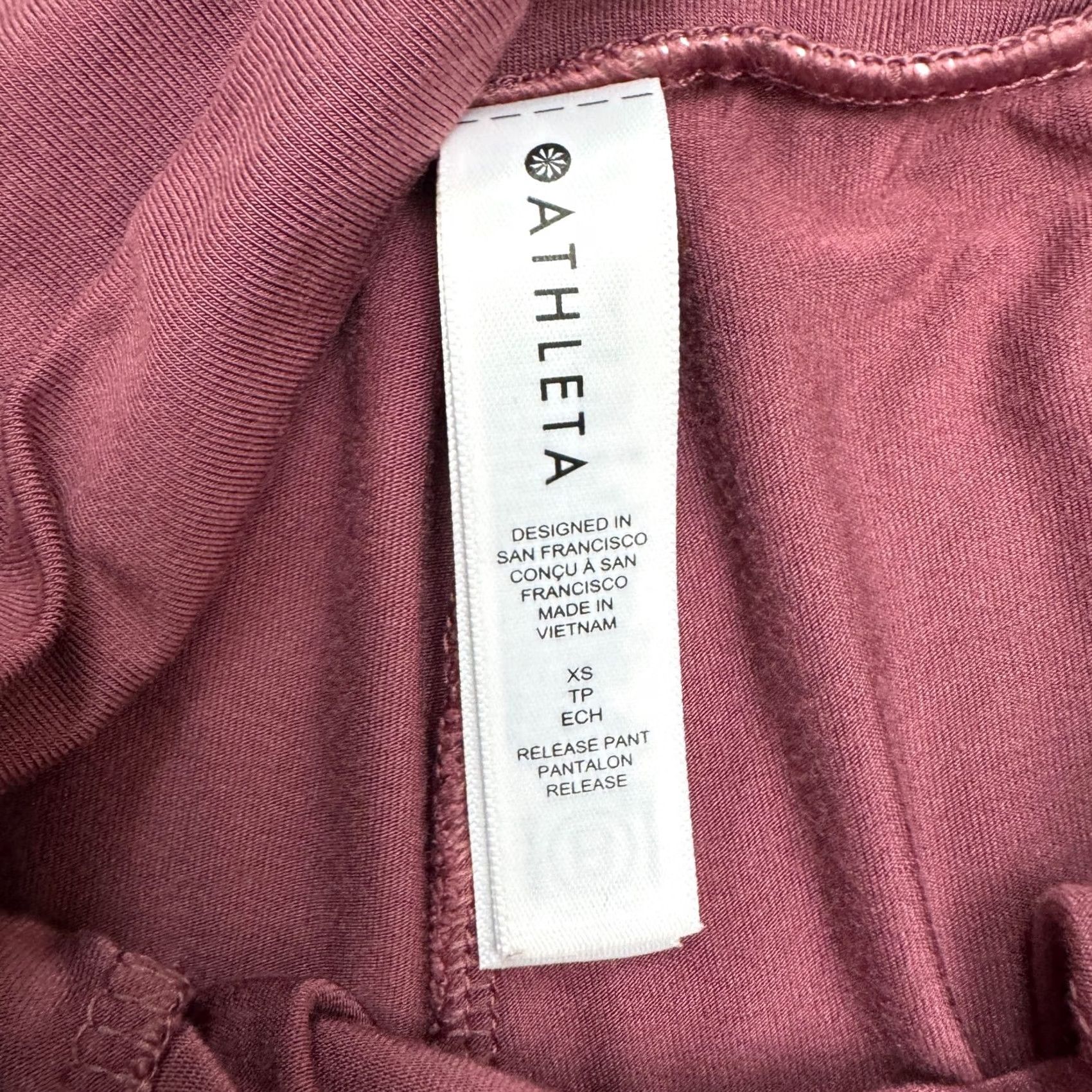 Athleta Athleta Pants Womens XS Pink Spandex Modal Wide-Leg Breathable Texture Lounge Size 26" / US 2 / IT 38 - 5 Thumbnail