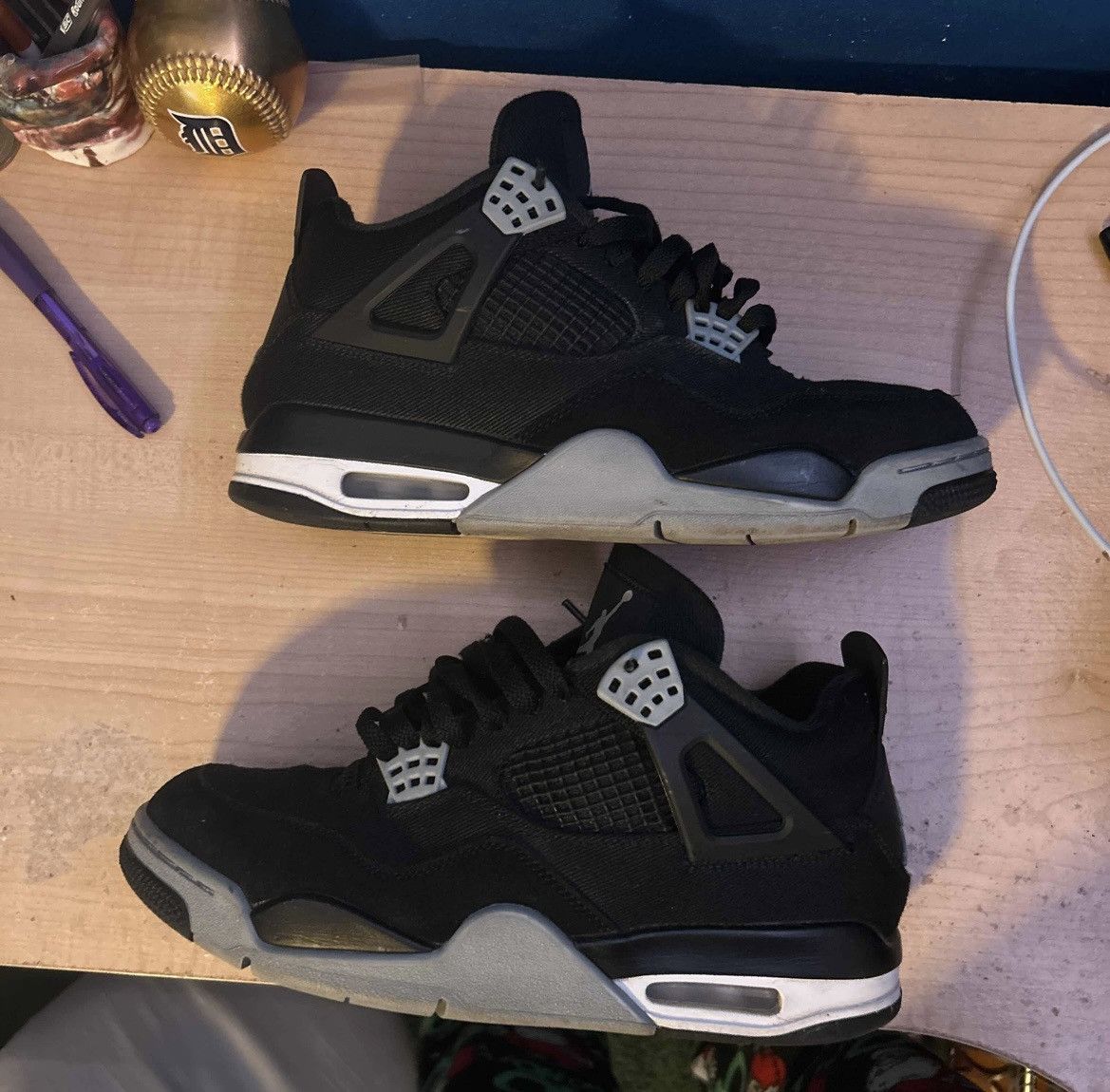 tan and black jordan 4