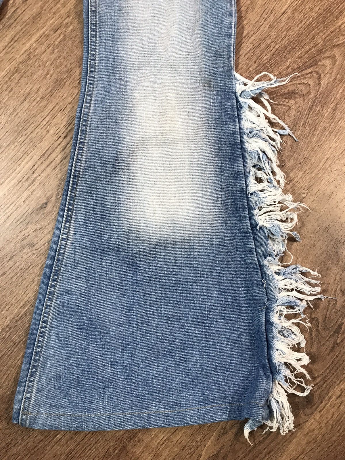 Vintage Vintage Big Flare Denim Pants Jeans Size 29" - 3 Thumbnail