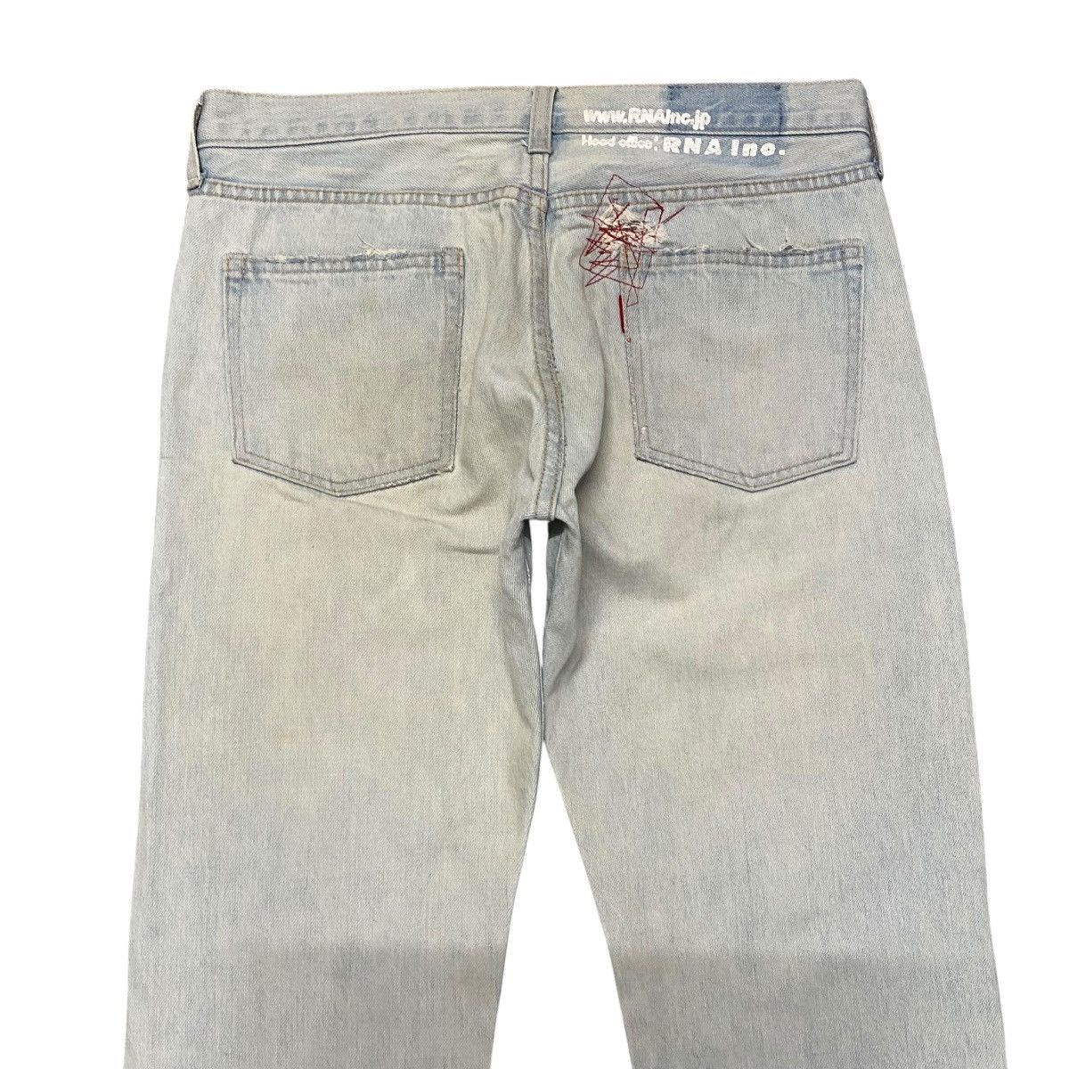 Japanese Brand RNA SLANG Denim Distressed Patchwork Jeans Size US 30 / EU 46 - 11 Thumbnail