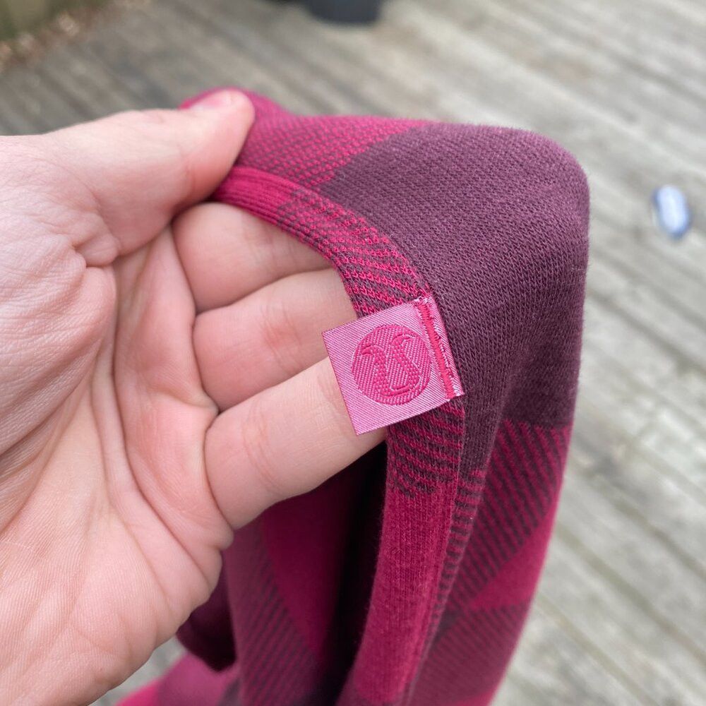 Lululemon Lululemon Soft Flannel Knit Overshirt Red/Purple Large Size US L / EU 52-54 / 3 - 2 Thumbnail