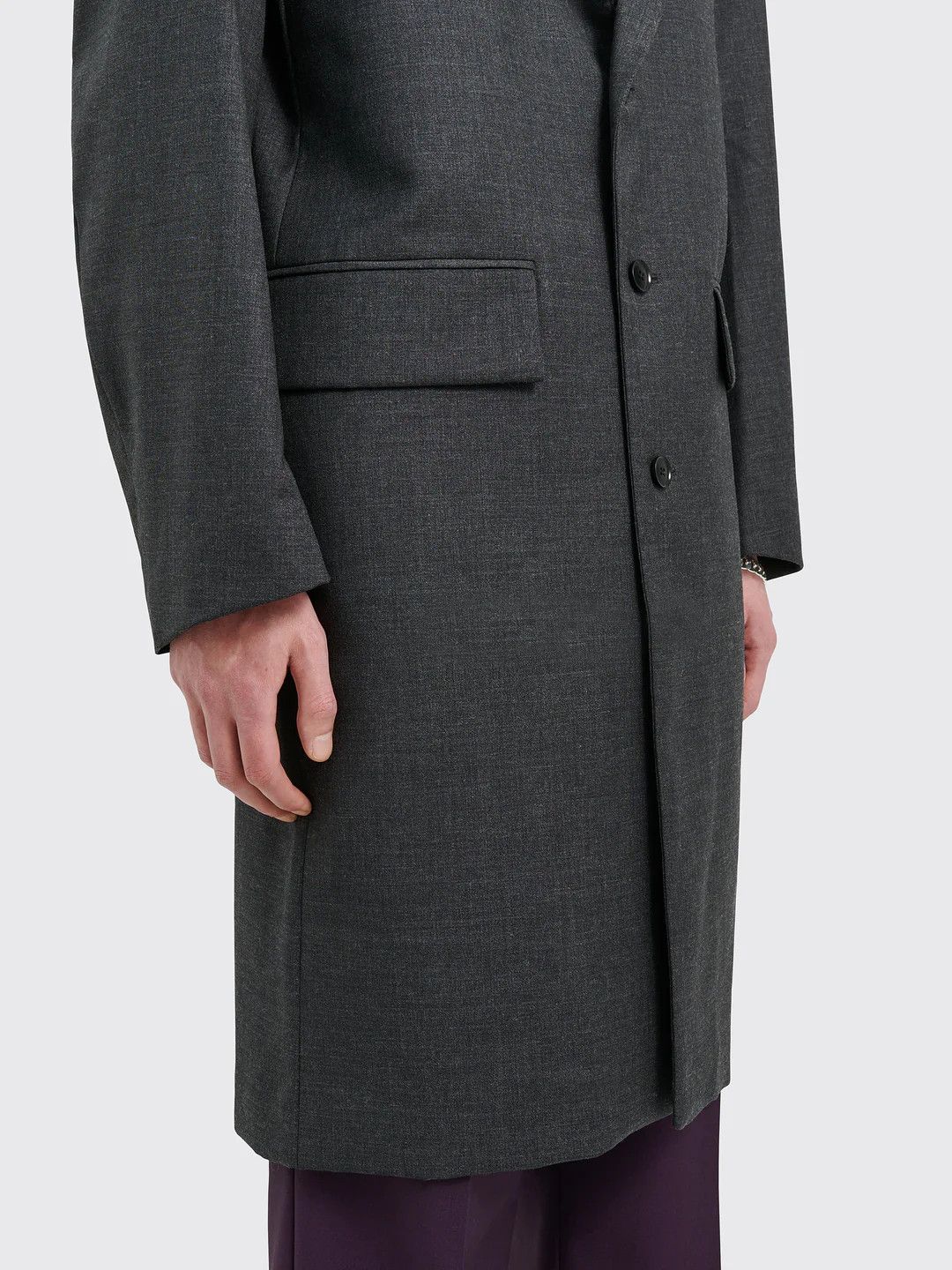 Tres Bien 💚 Très Bien Everywear Peak Lapel Coat Wool Dark Grey NEW Size US S / EU 44-46 / 1 - 4 Thumbnail