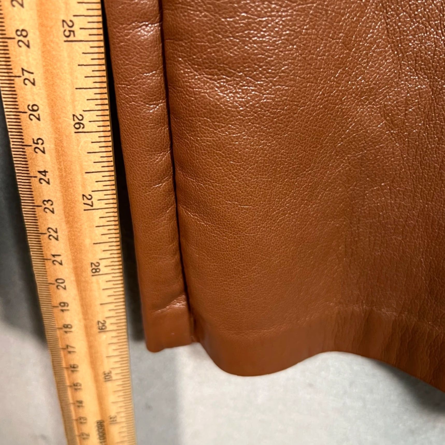 Vintage Wilfred Womens Size 10 Faux Leather High-Waisted Brown Pants Size 32" / US 10 / IT 46 - 7 Thumbnail