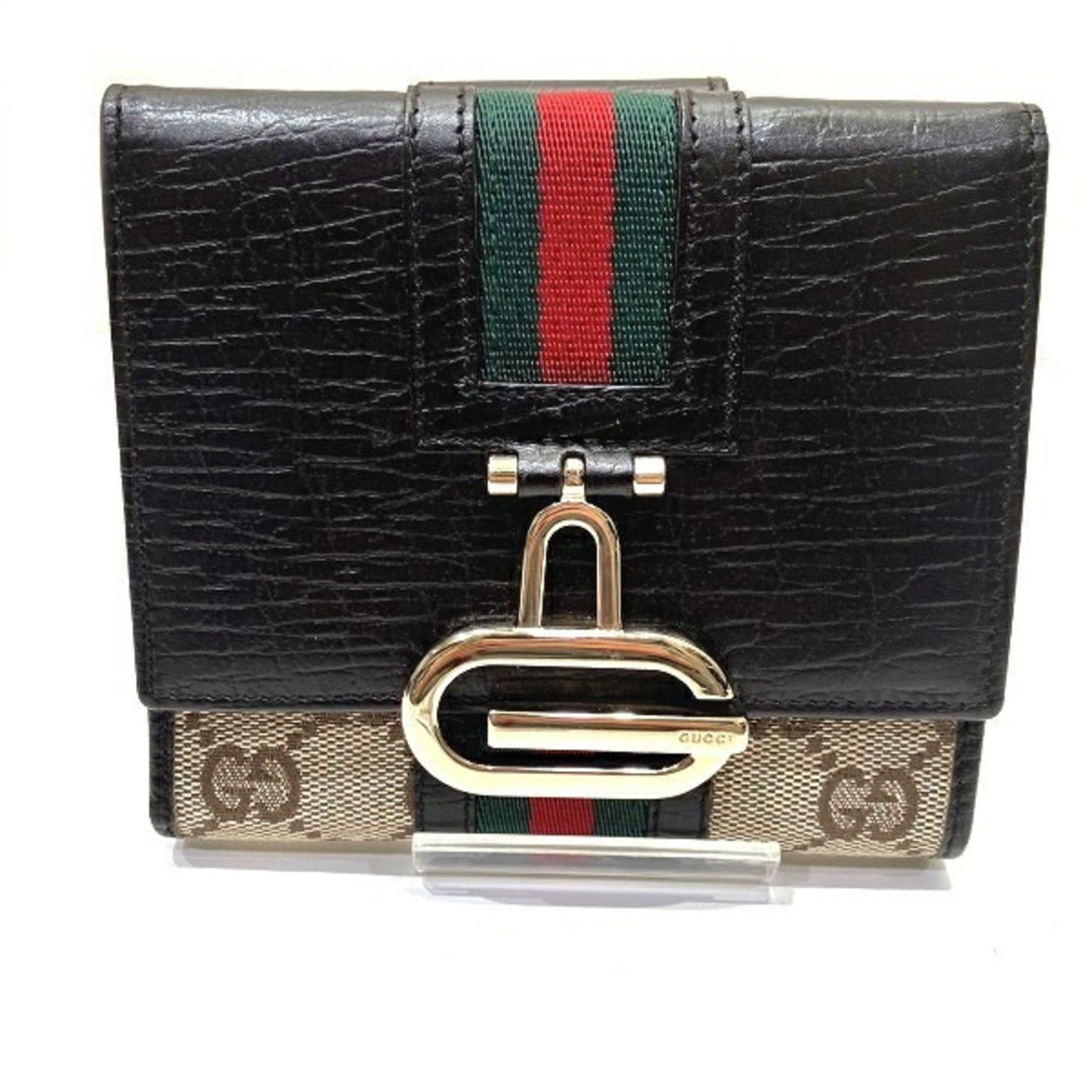 Gucci Gucci Sherry 131848 Double Snap Tri-fold Wallet for Women Size ONE SIZE - 1 Thumbnail
