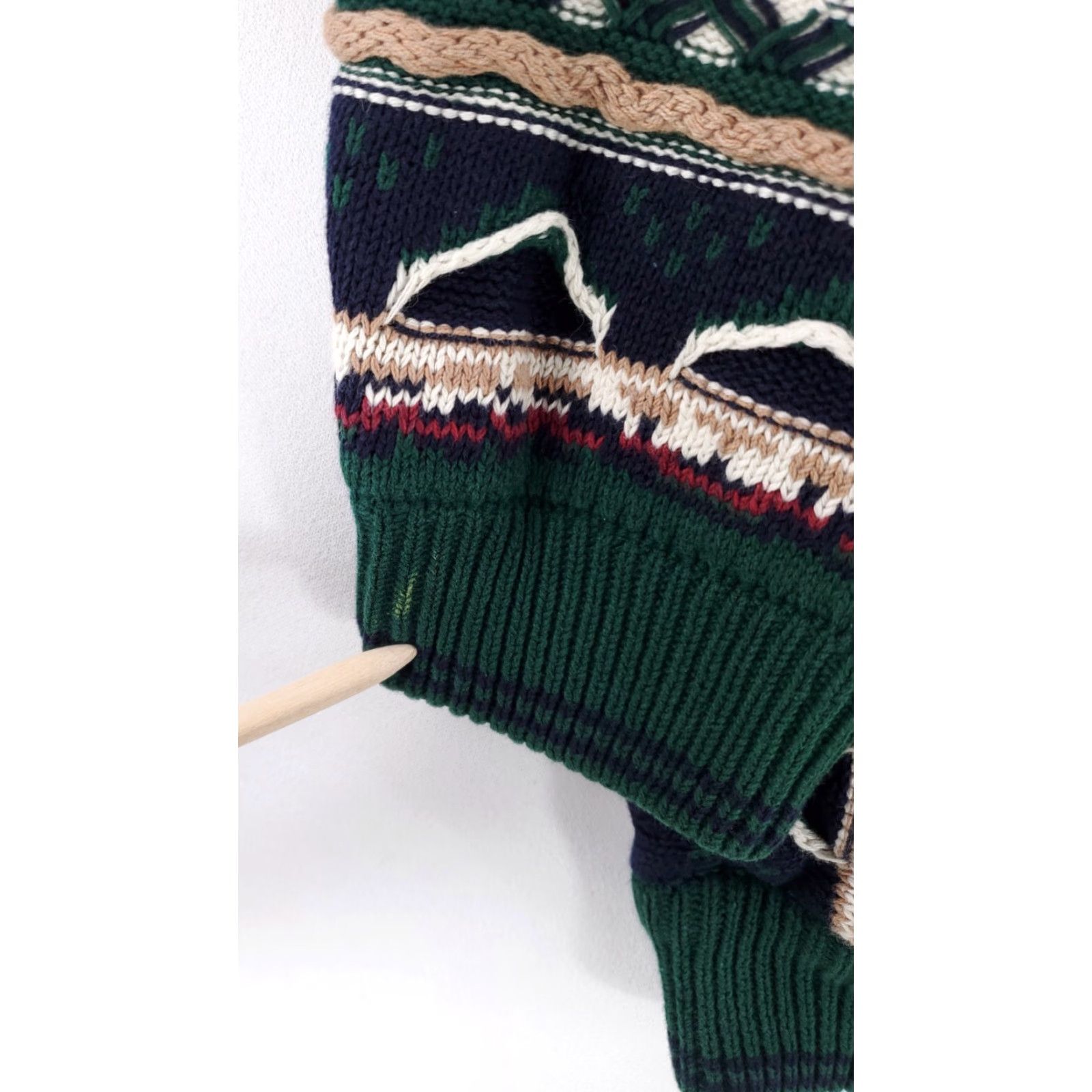 Cotton Traders Cotton Traders Coogi-Style 3D Textured Sweater Mens L Multicolor Pullover Men L Size US L / EU 52-54 / 3 - 3 Thumbnail