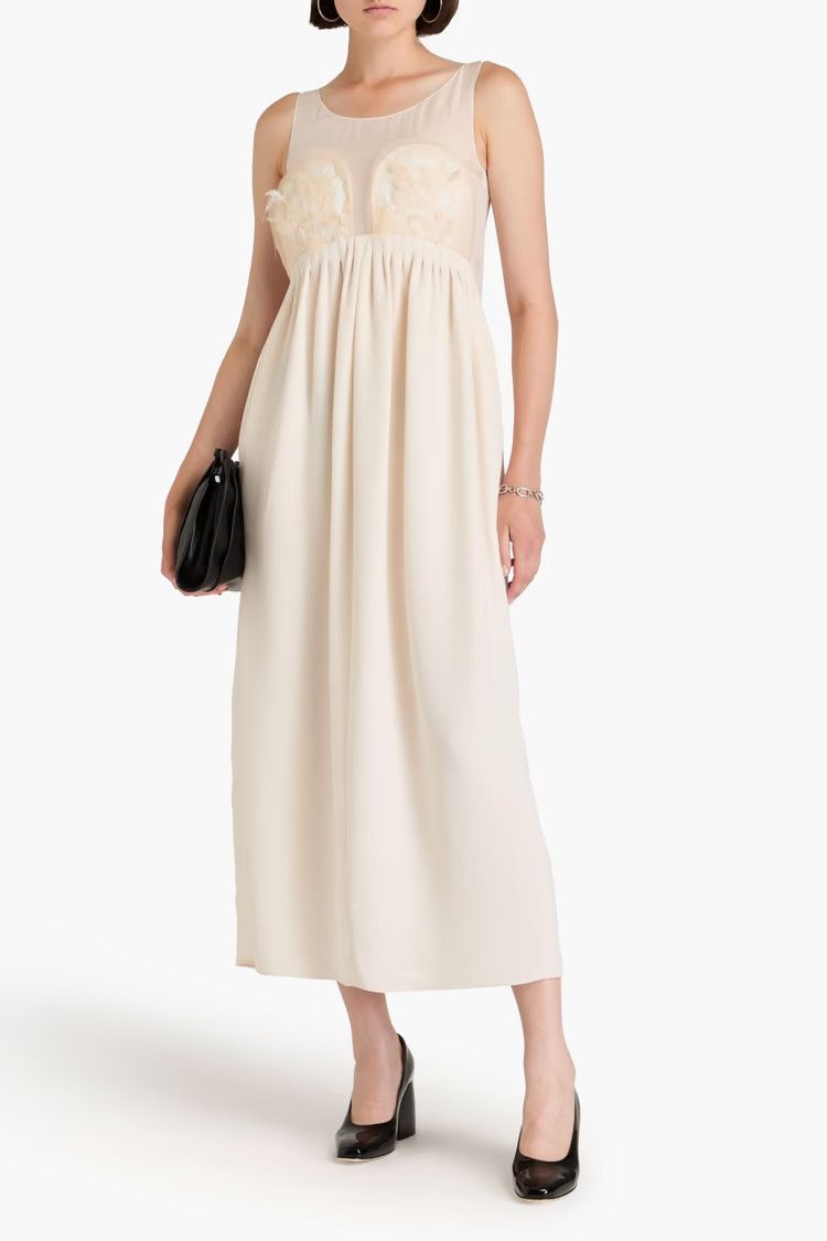 Maison Margiela o1y0625 Maxi Dress in Light Beige Size XS / US 0-2 / IT 36-38 - 2 Thumbnail
