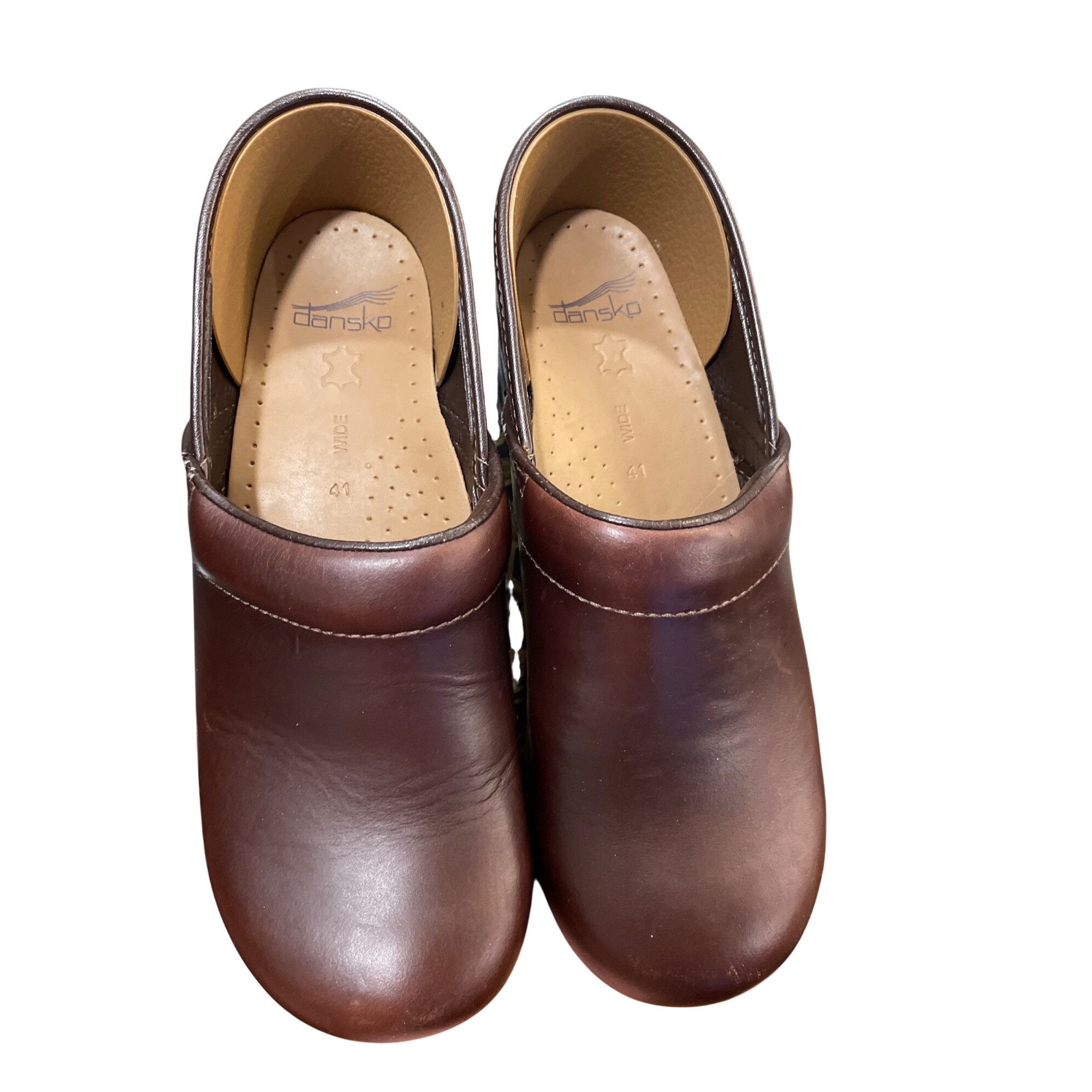 Dansko Dansko wms brown leather nursing day wear mules clogs sz 10- Size US 10 / IT 40 - 18 Thumbnail