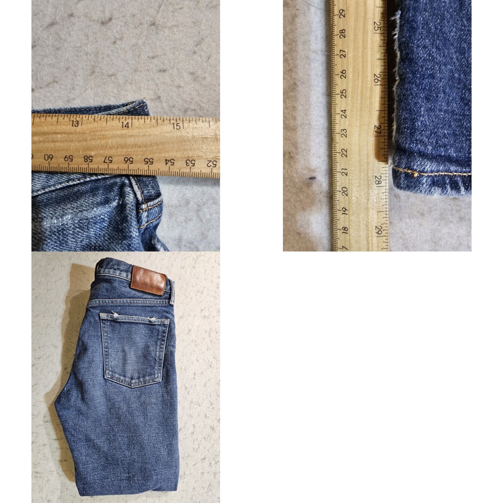 MOUSSY MOUSSY Jeans Distressed Straight Leg Button Fly Womens Sz 27 Japan Denim Blue 28 Inseam Regular Rise Low Vintage No Superman? Size 27" / US 4 / IT 40 - 9 Thumbnail