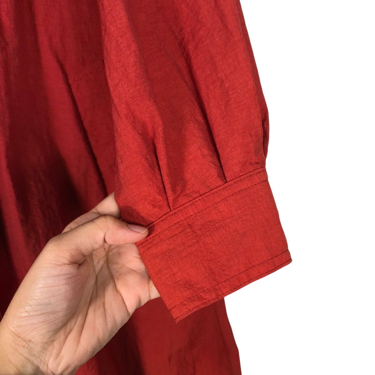 Designer × Japanese Brand × Vintage 📌Rich Red Vintage Long Jacket Tokyo Style Issey Miyake Size US M / EU 48-50 / 2 - 17 Thumbnail