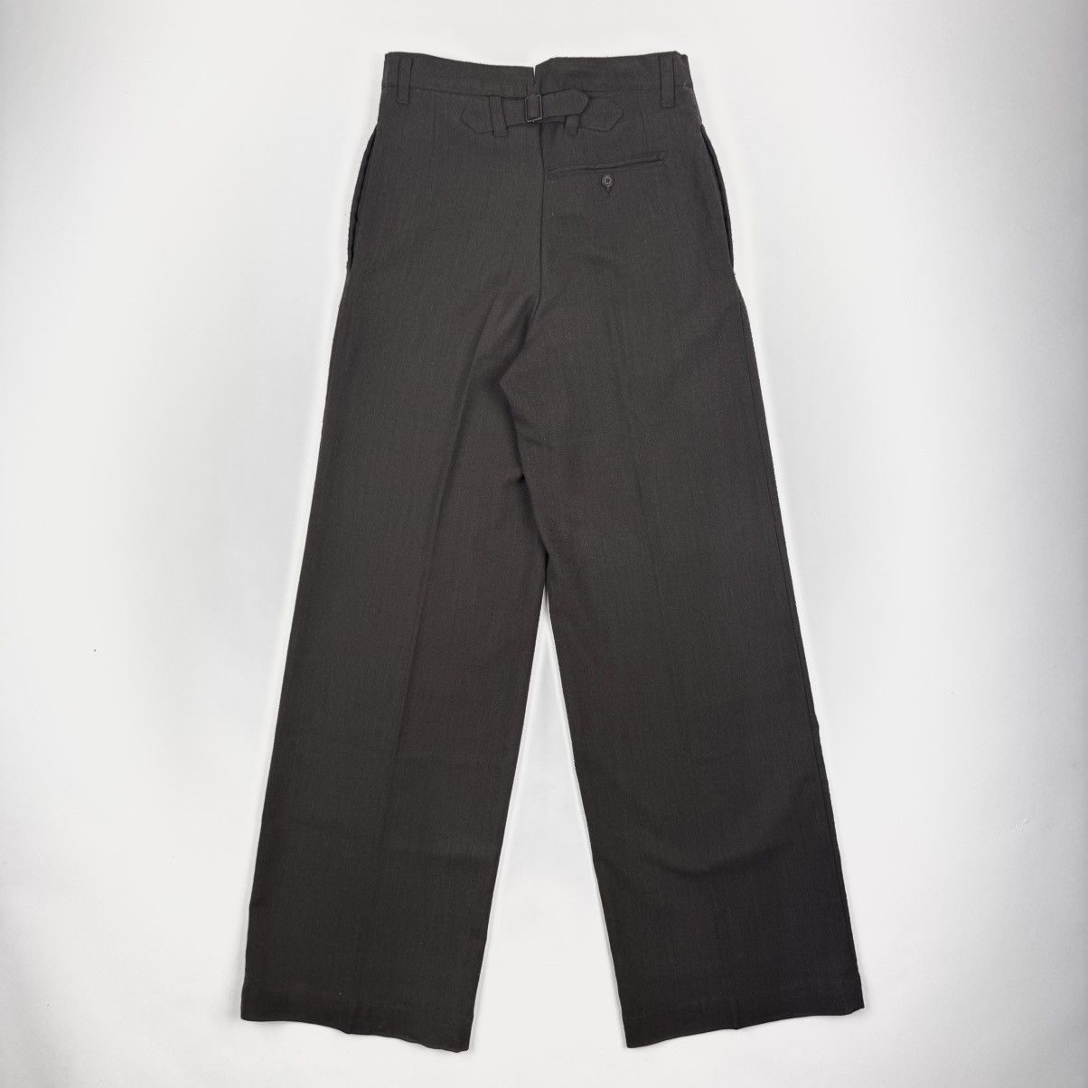 Dries Van Noten Dries Van Noten 2000’s Brown Wide Leg Work Pants Size US 30 / EU 46 - 4 Thumbnail
