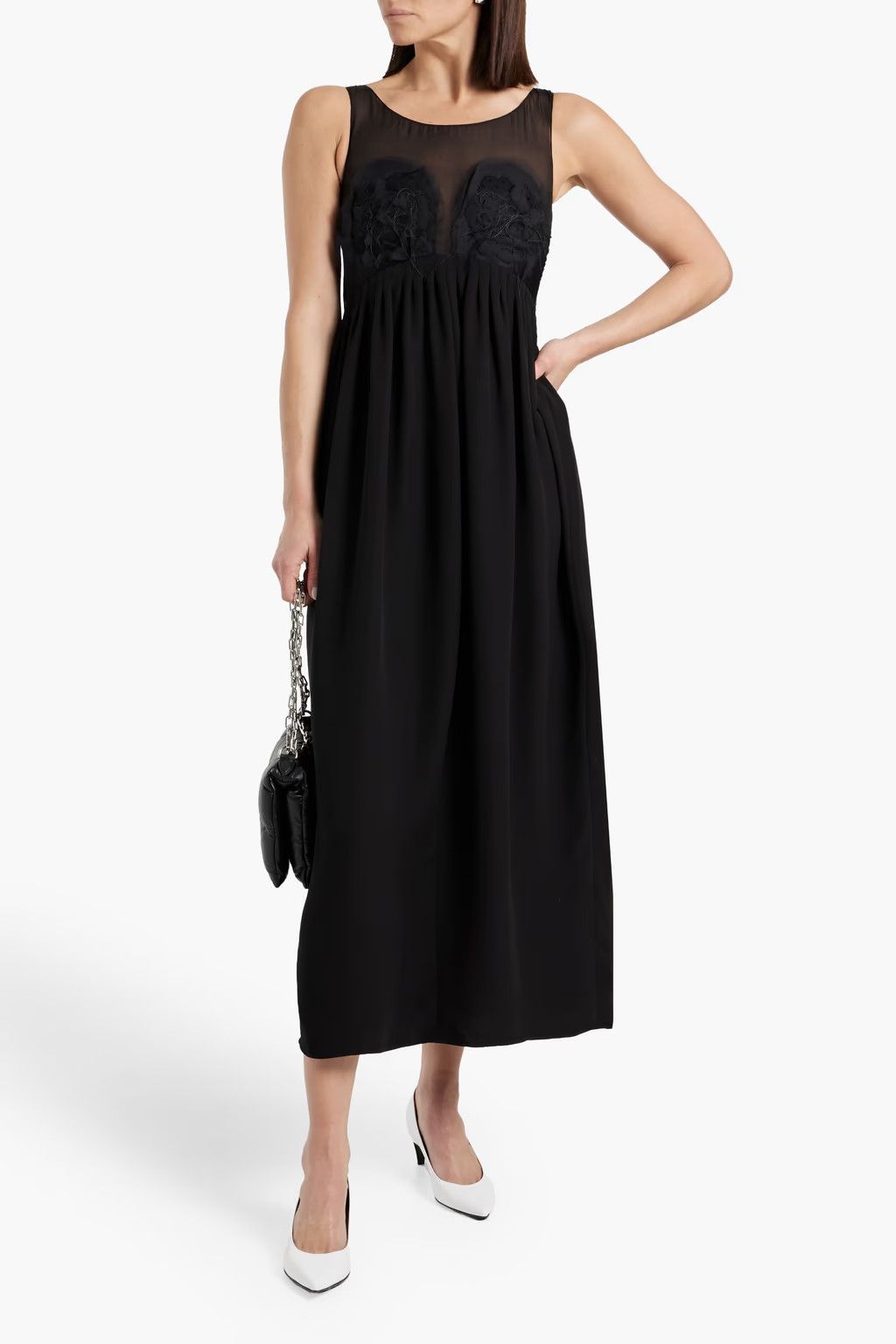 Maison Margiela o1y0625 Maxi Dress in Black Size S / US 4 / IT 40 - 2 Thumbnail