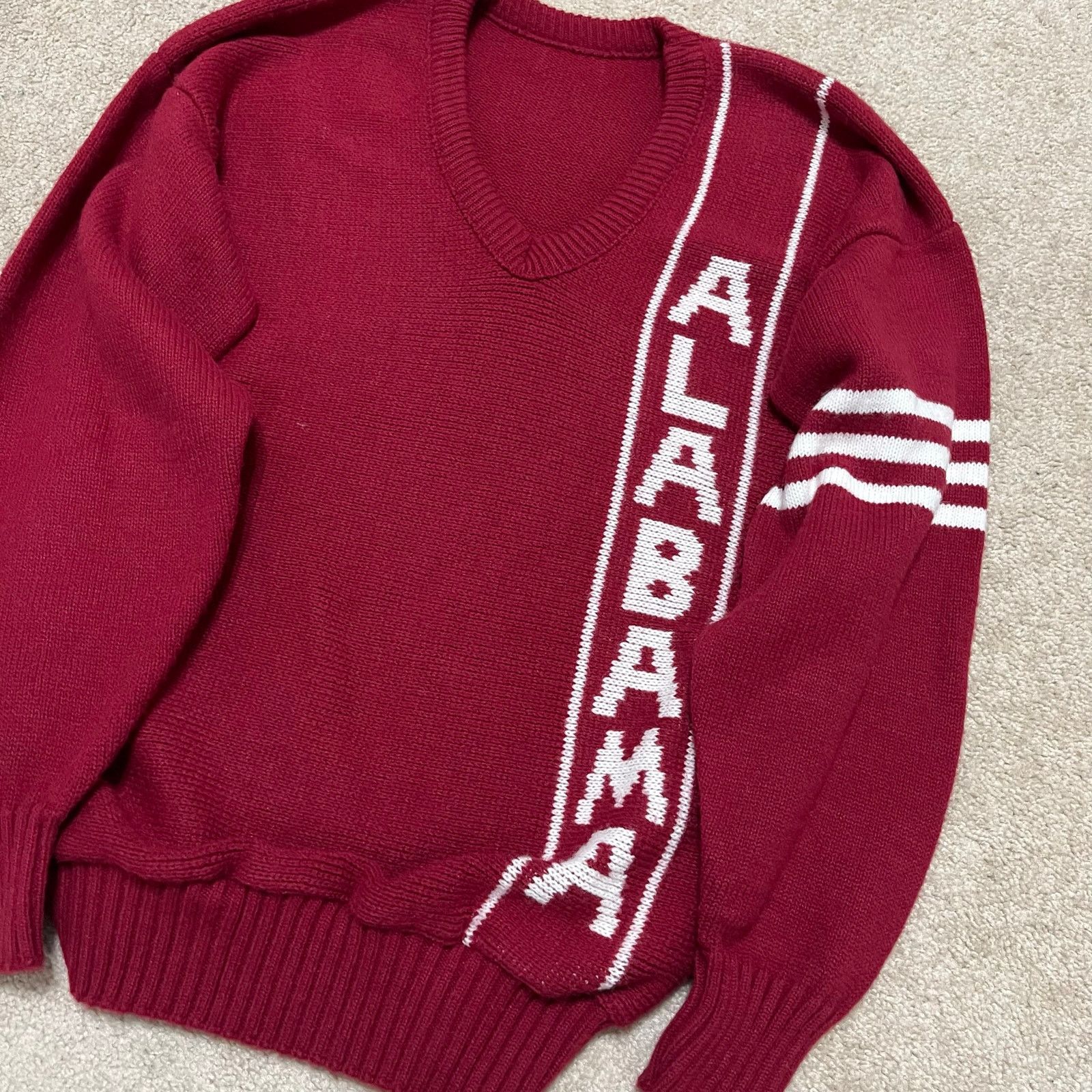 Other Vintage 90s Alabama Crimson Tide Red and White Sweater Large Size US L / EU 52-54 / 3 - 3 Thumbnail