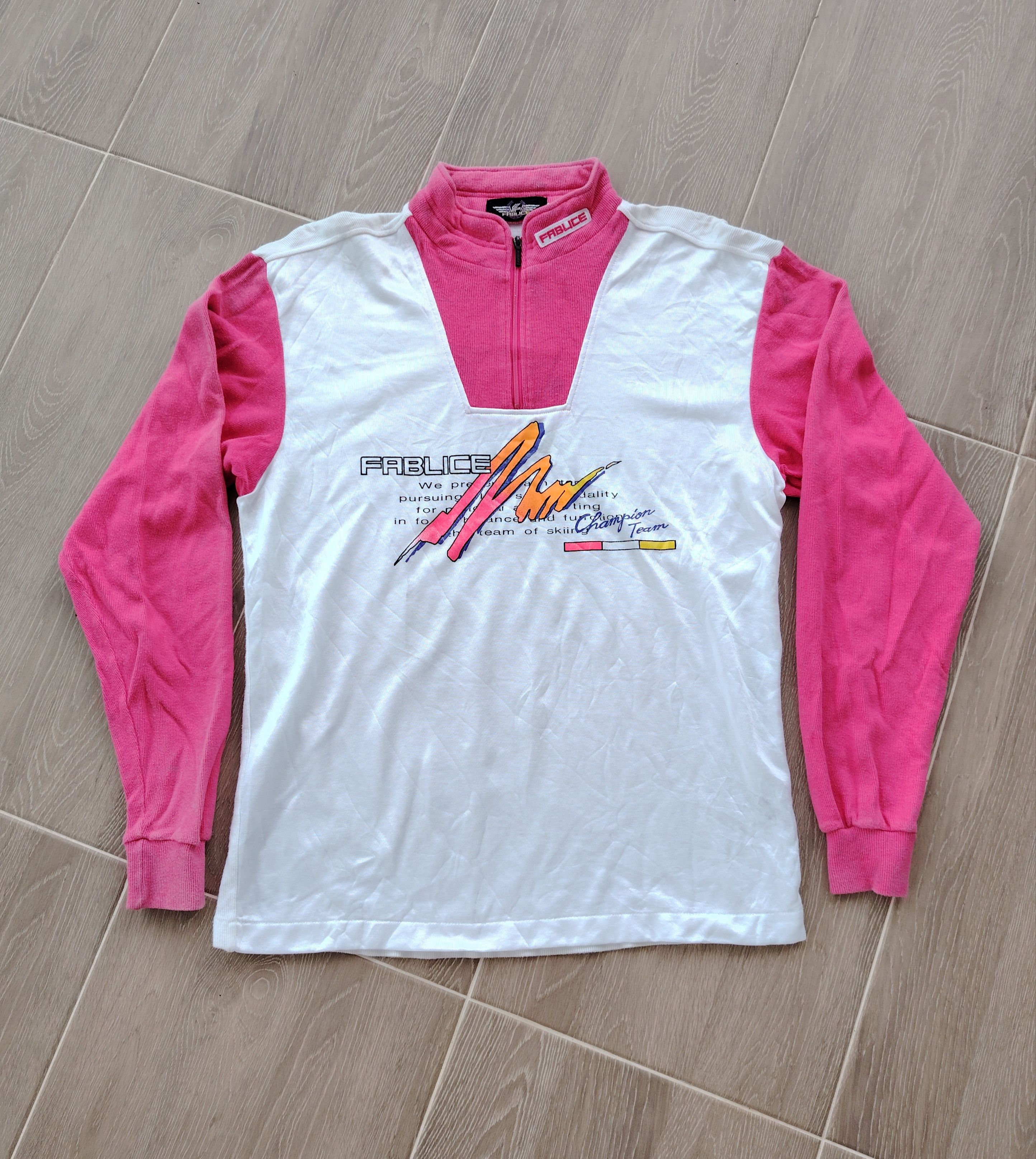 Japanese Brand × Vintage Vintage Rare FABLICE Japan Quarter Zipper Sweatshirt Size US L / EU 52-54 / 3 - 1 Thumbnail