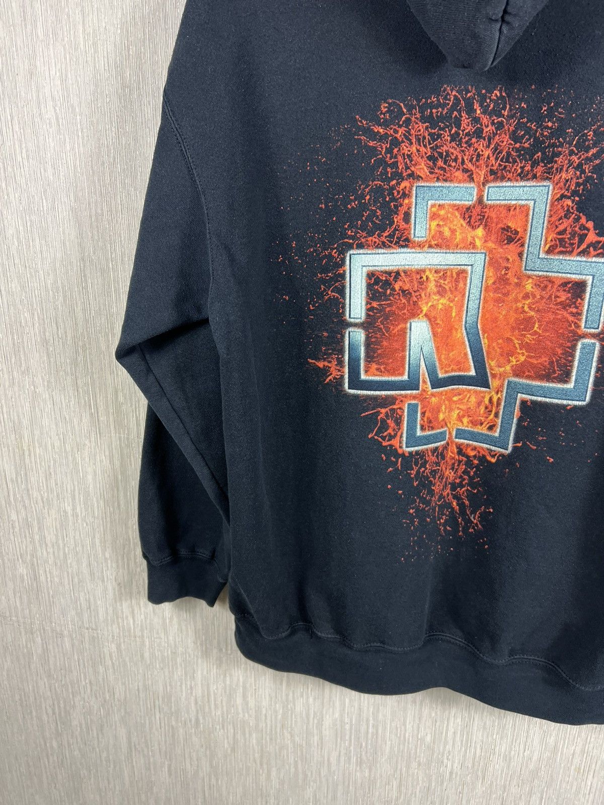 Balenciaga Vintage 90s Rammstein fire splash hoodie central logo retro Size US XXL / EU 58 / 5 - 16 Thumbnail