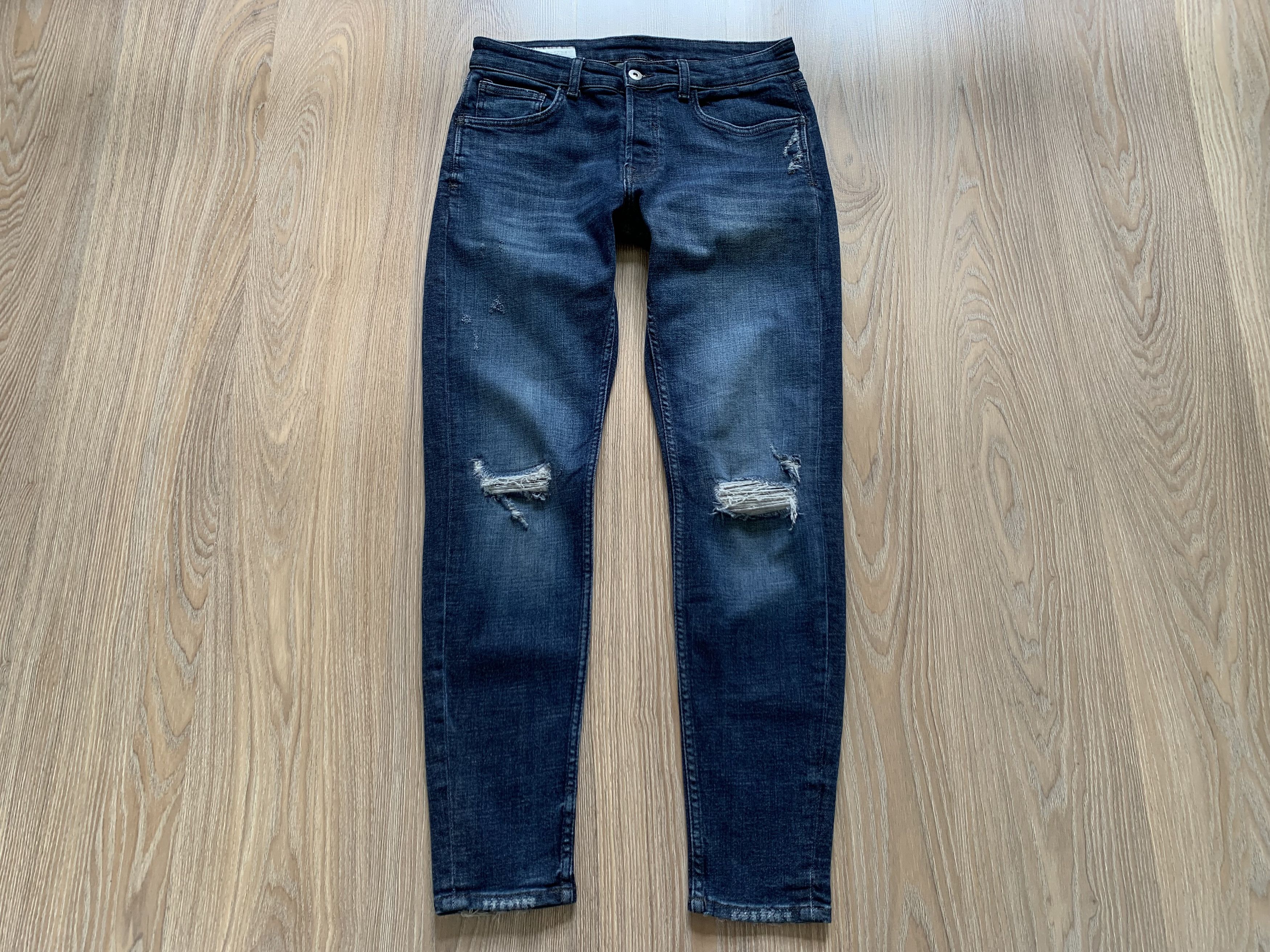 Zara Zara Light Blue Distressed Jeans Size US 32 / EU 48 - 2 Thumbnail