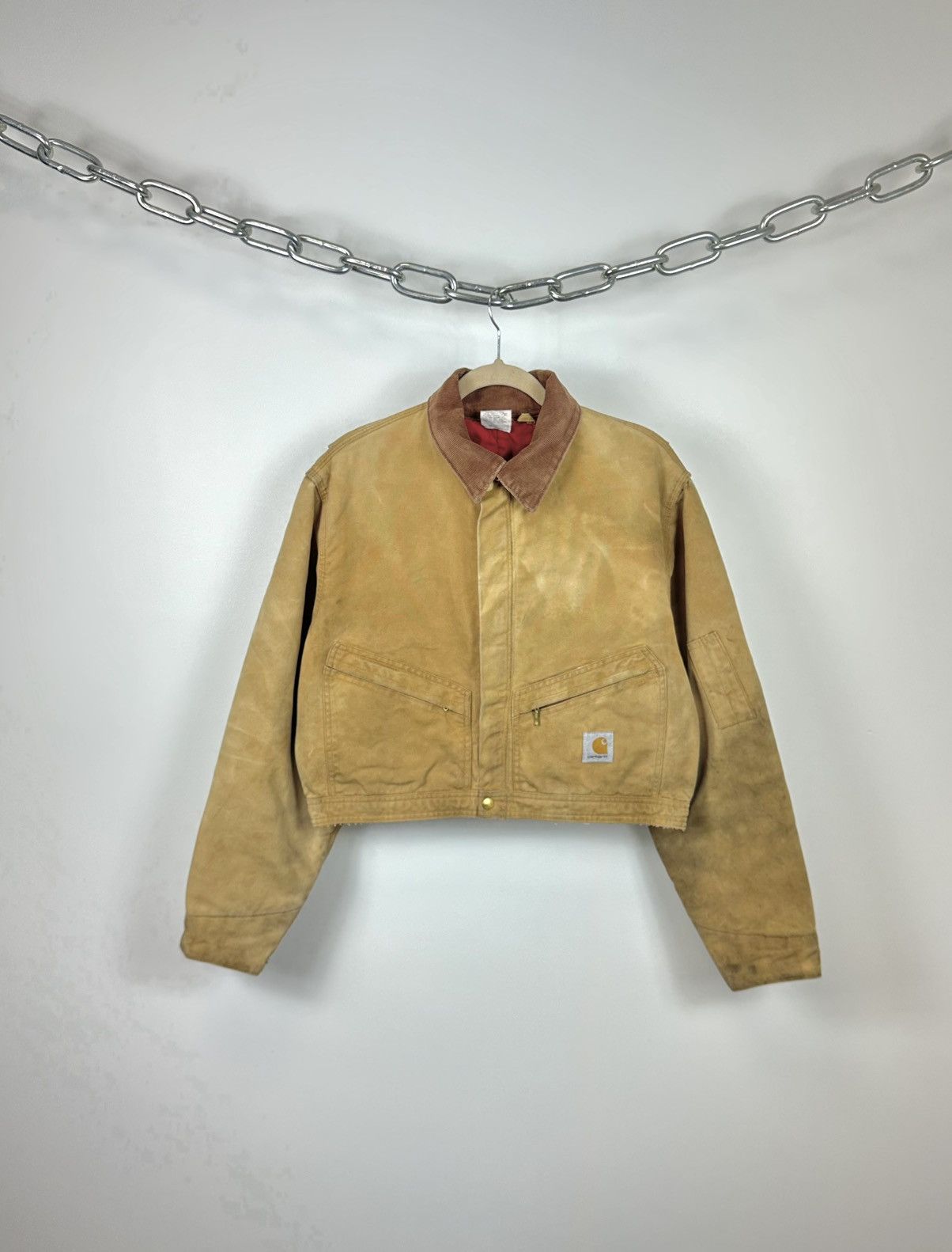 Vintage 90s Carhartt USA Distressed Cropped Detroit Jacket