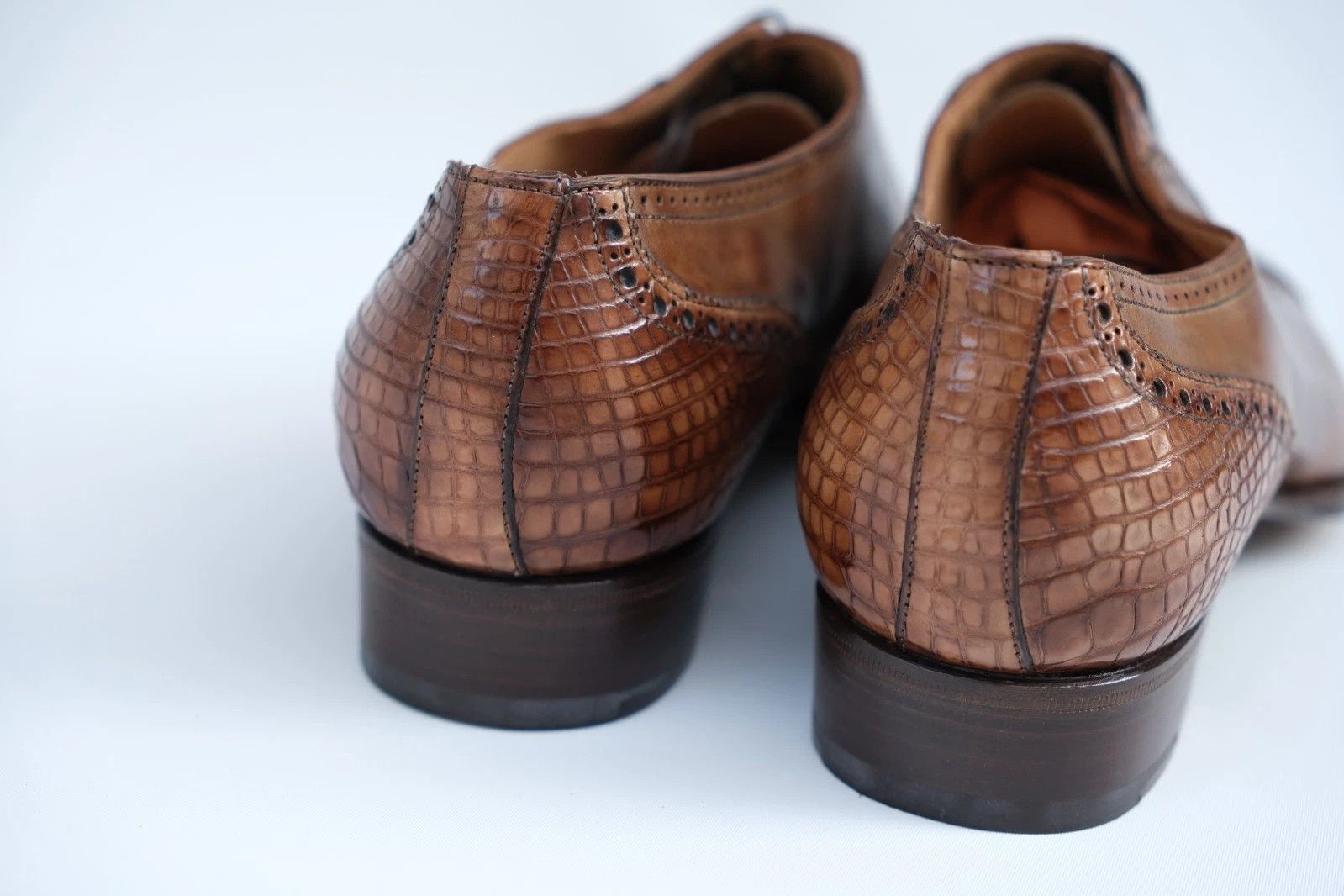 Santoni New Santoni Brown Exotic Leather Oxford UK 11 EU 45 US 12 Size US 12 / EU 45 - 4 Thumbnail