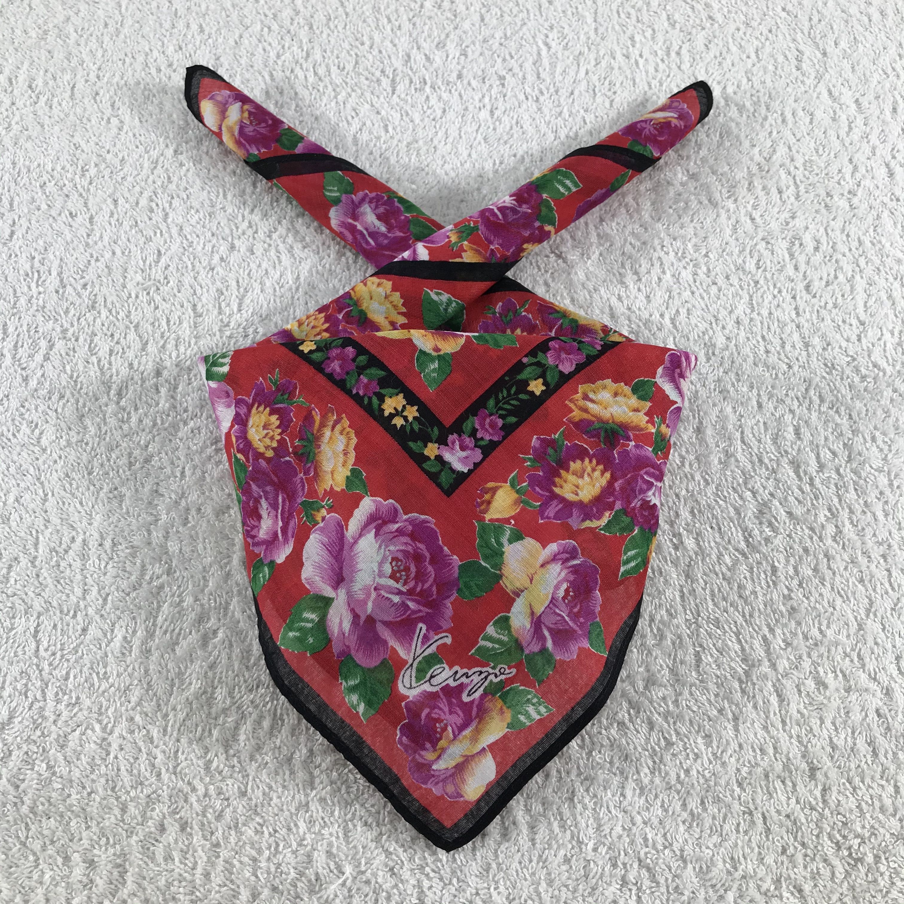 Kenzo × Vintage Kenzo Bandana / Handkerchief / Neckerchief - S295 Size ONE SIZE - 3 Thumbnail