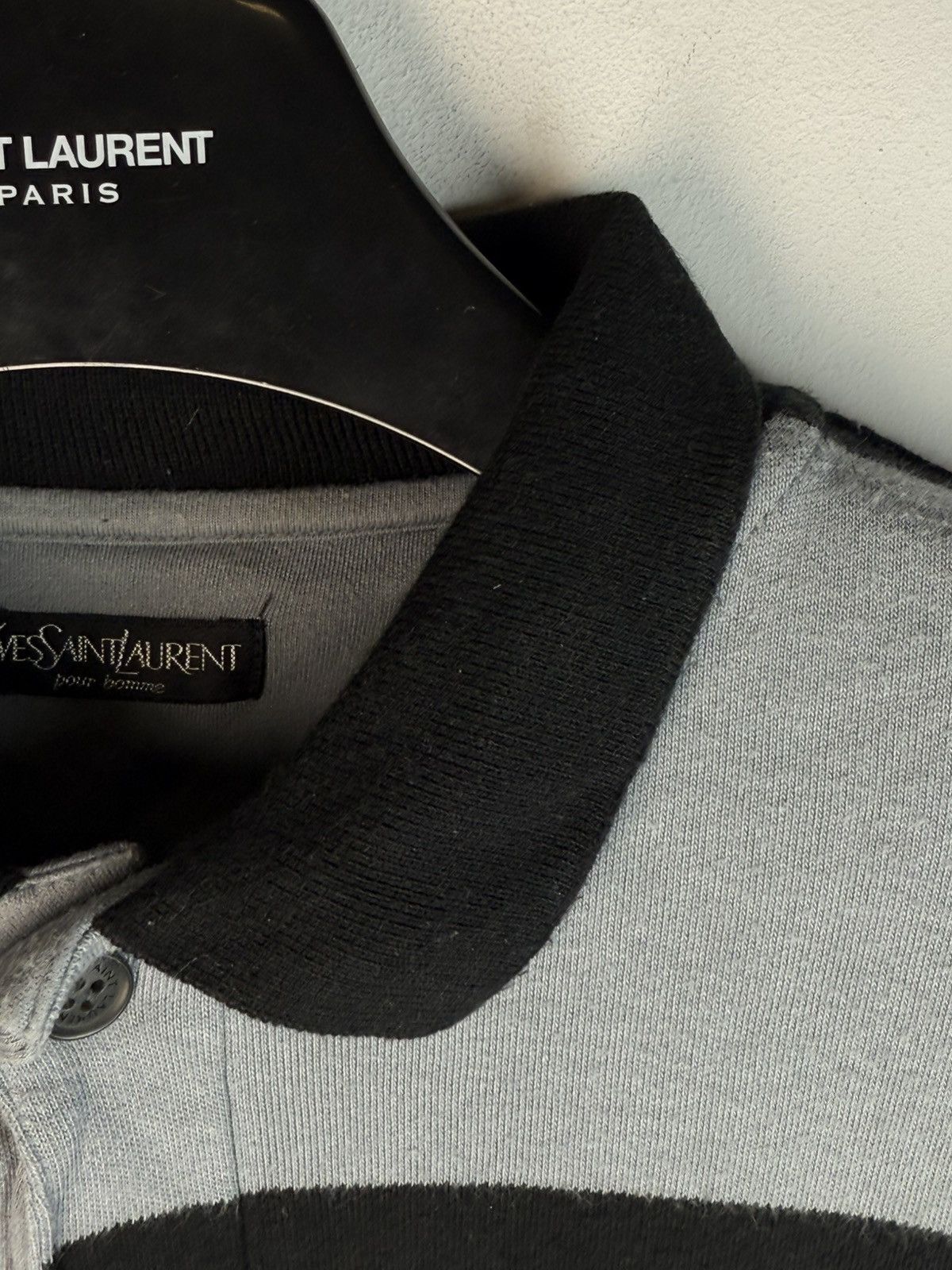 Yves Saint Laurent 90s YSL Sweatshirt 1/4 Button YSL Sweater Size US XL / EU 56 / 4 - 4 Thumbnail