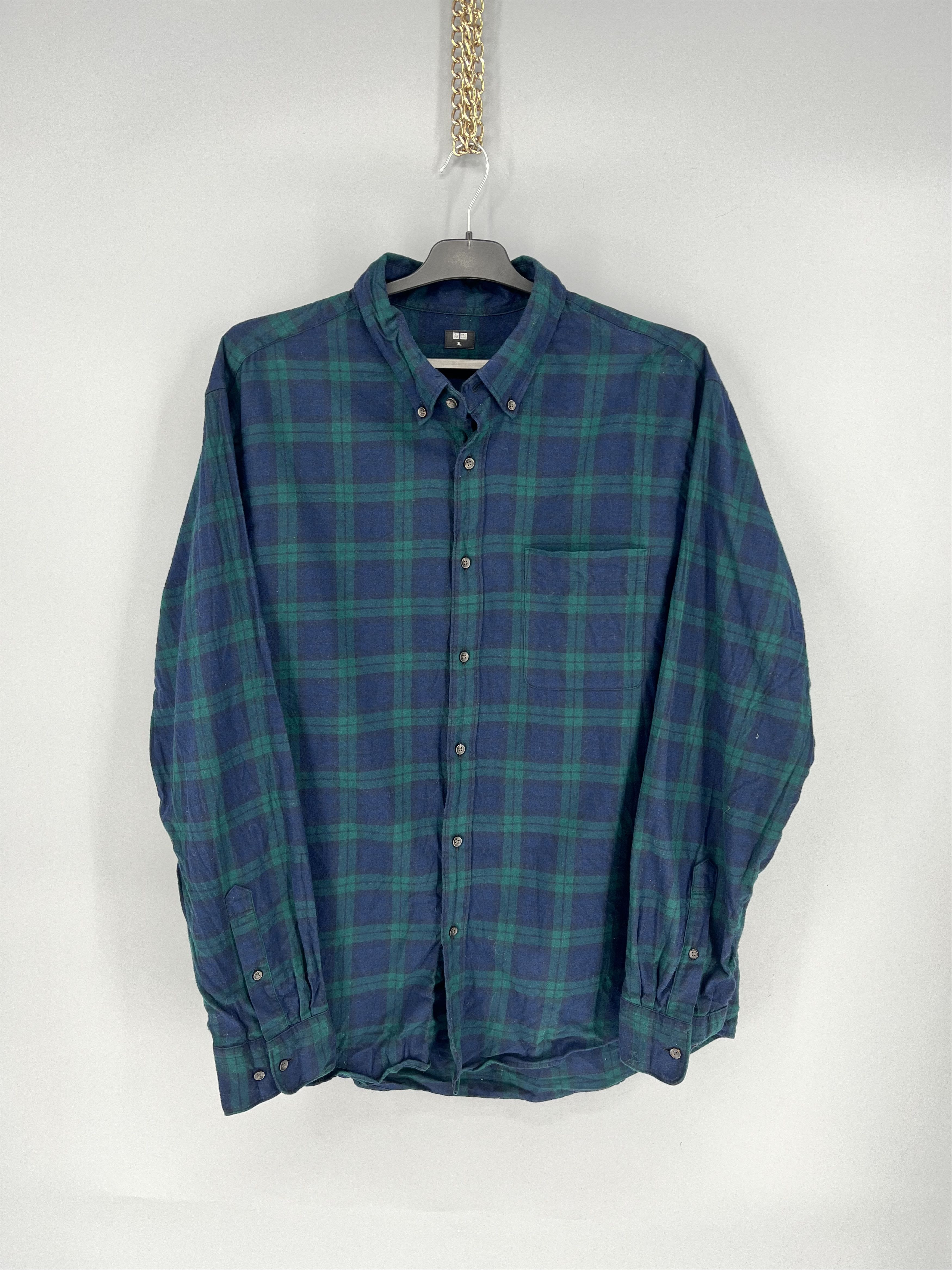 Uniqlo × Vintage Vintage Uniqlo Flannel Shirt Button Up Travis Scott Style Size US XL / EU 56 / 4 - 1 Thumbnail