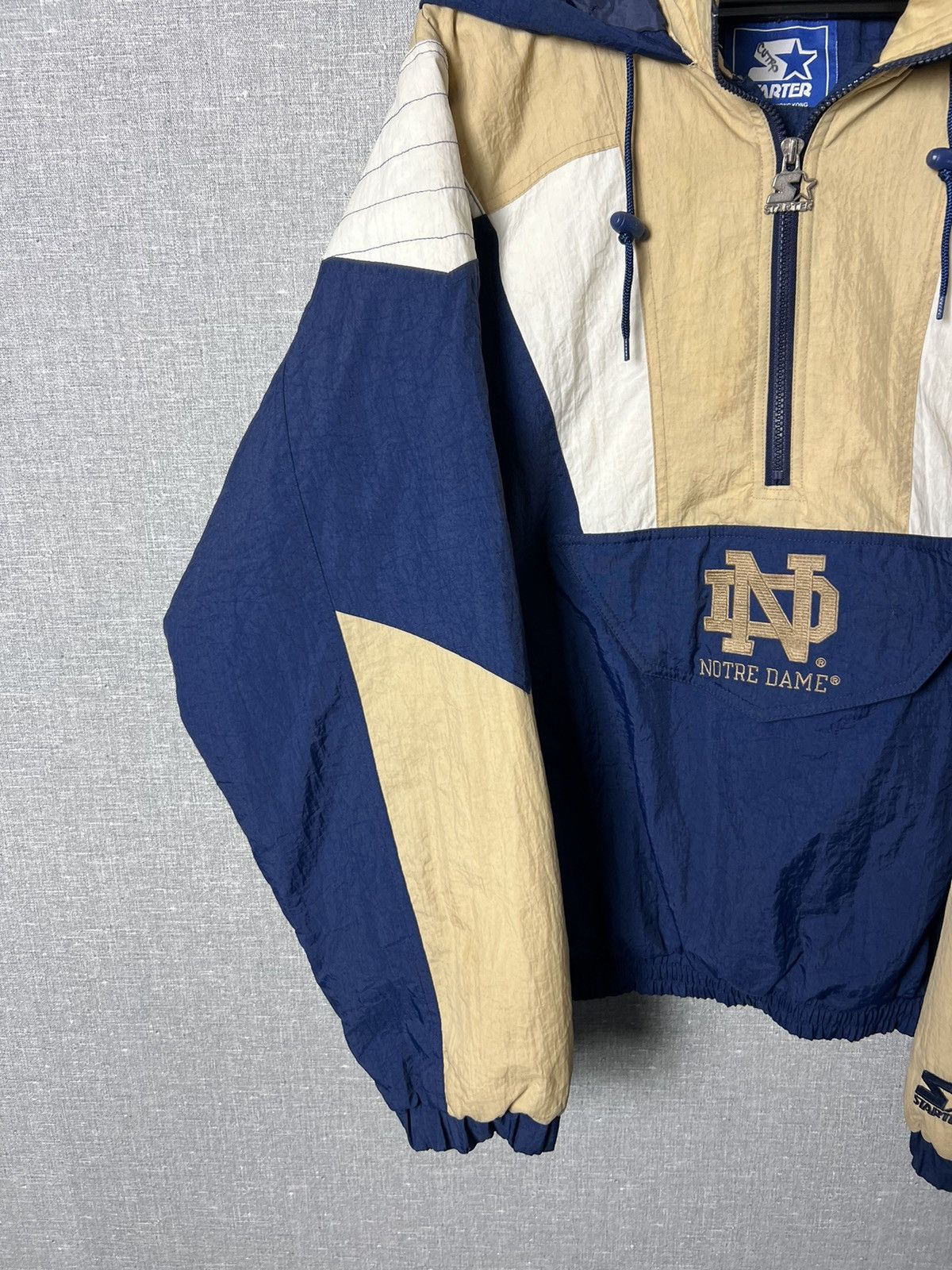 Starter 90s Starter Notre Dame Fighting Irish Nylon Bomber Jacket Size US L / EU 52-54 / 3 - 4 Thumbnail