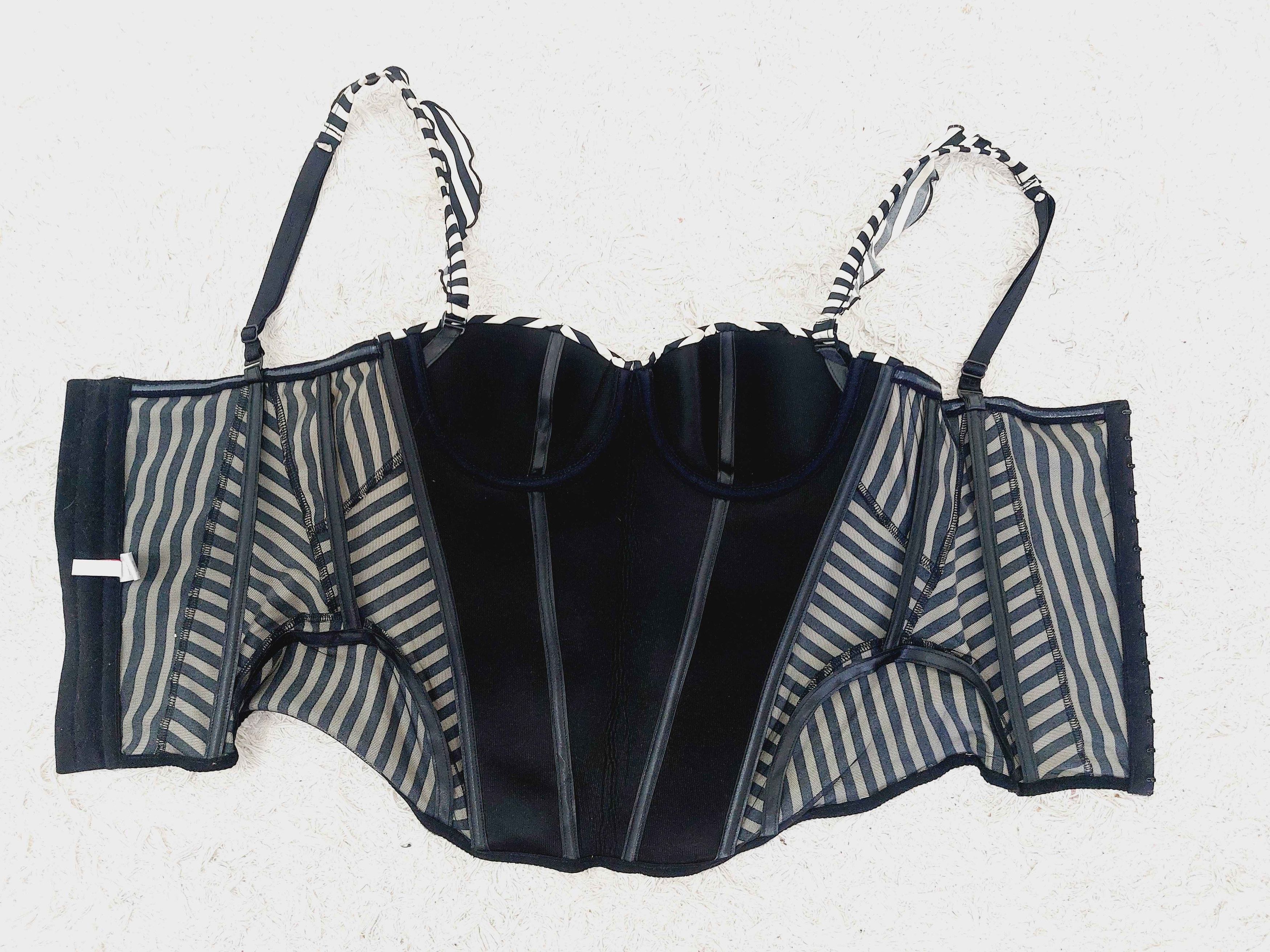 Christian Lacroix Christian Lacroix Zebra Striped Optical Corset Bustier Size M / US 6-8 / IT 42-44 - 8 Thumbnail