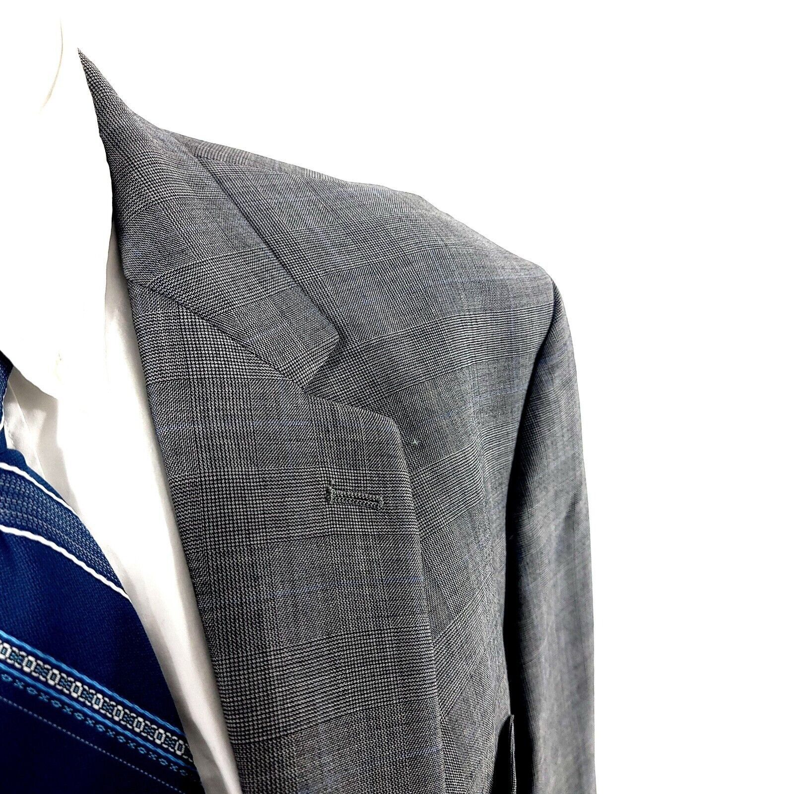 Lauren Ralph Lauren Lauren Ralph Lauren Wool 2 Button Blazer 48L Gray Glen Plaid Size 48L - 2 Thumbnail
