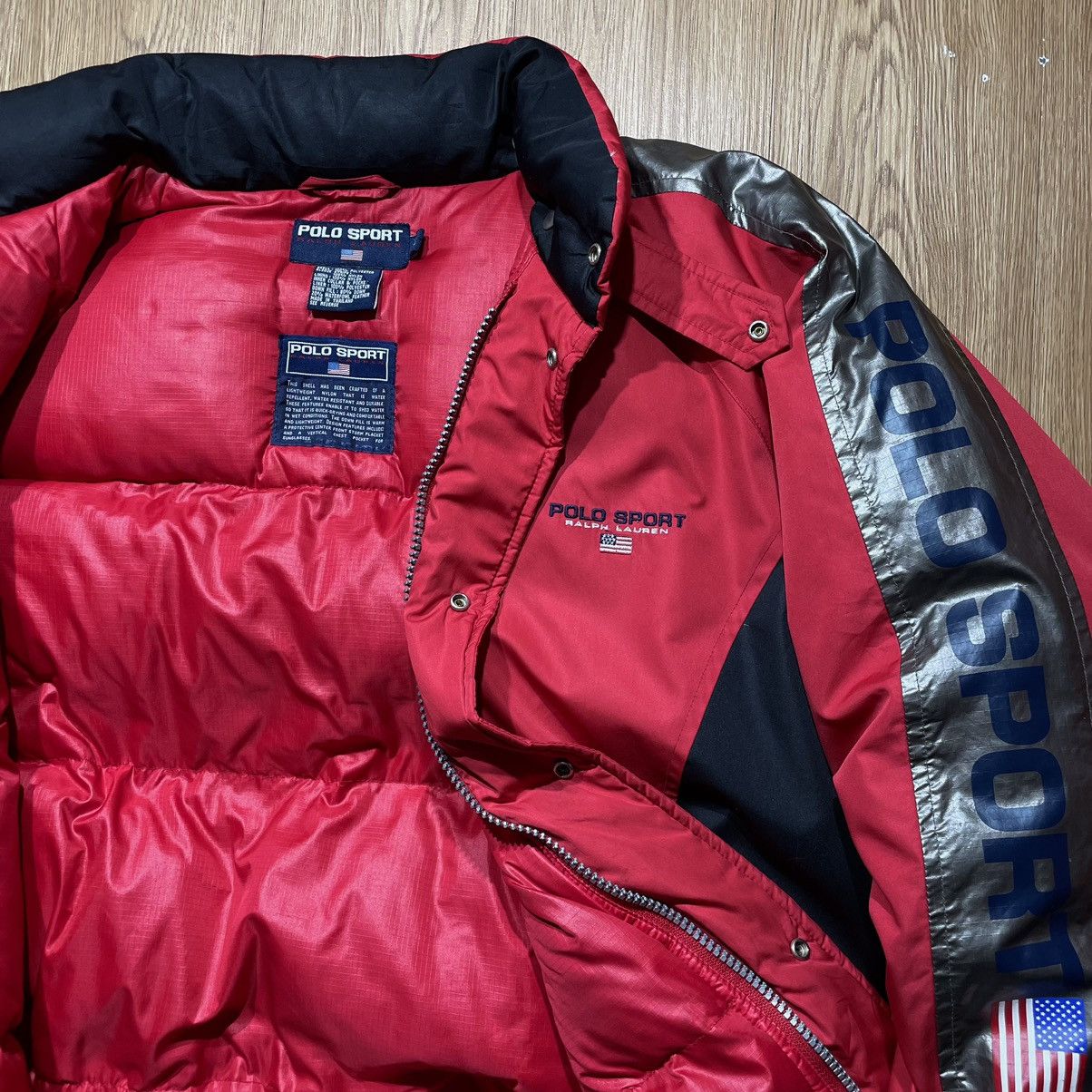 Polo Ralph Lauren × Vintage Puffer Jacket Polo Sport Spell Out Vintage 1990’s Size US L / EU 52-54 / 3 - 10 Thumbnail