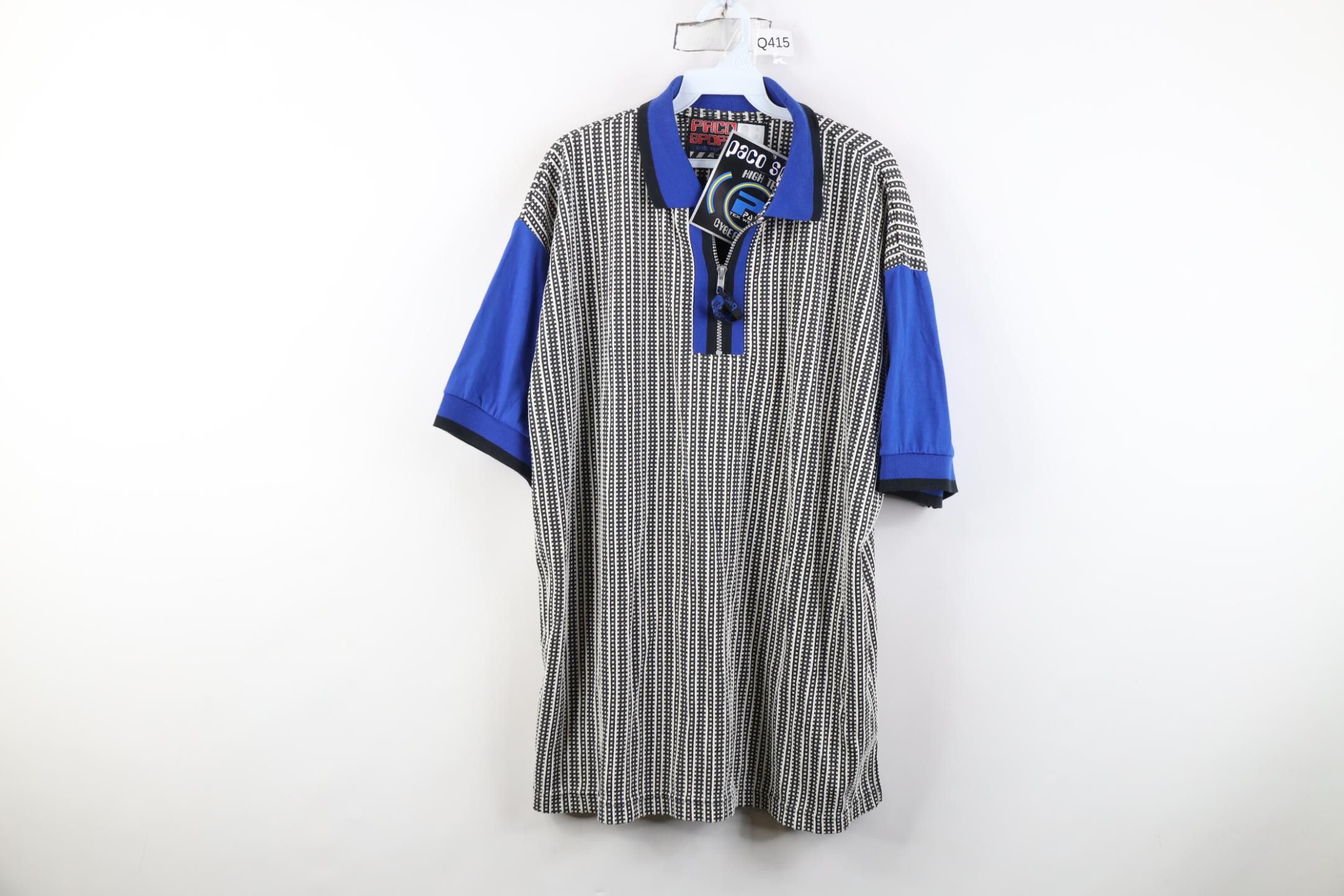 Vintage Deadstock Vintage 90s Streetwear Knit 1/4 Zip Golf Polo Size US L / EU 52-54 / 3 - 1 Thumbnail