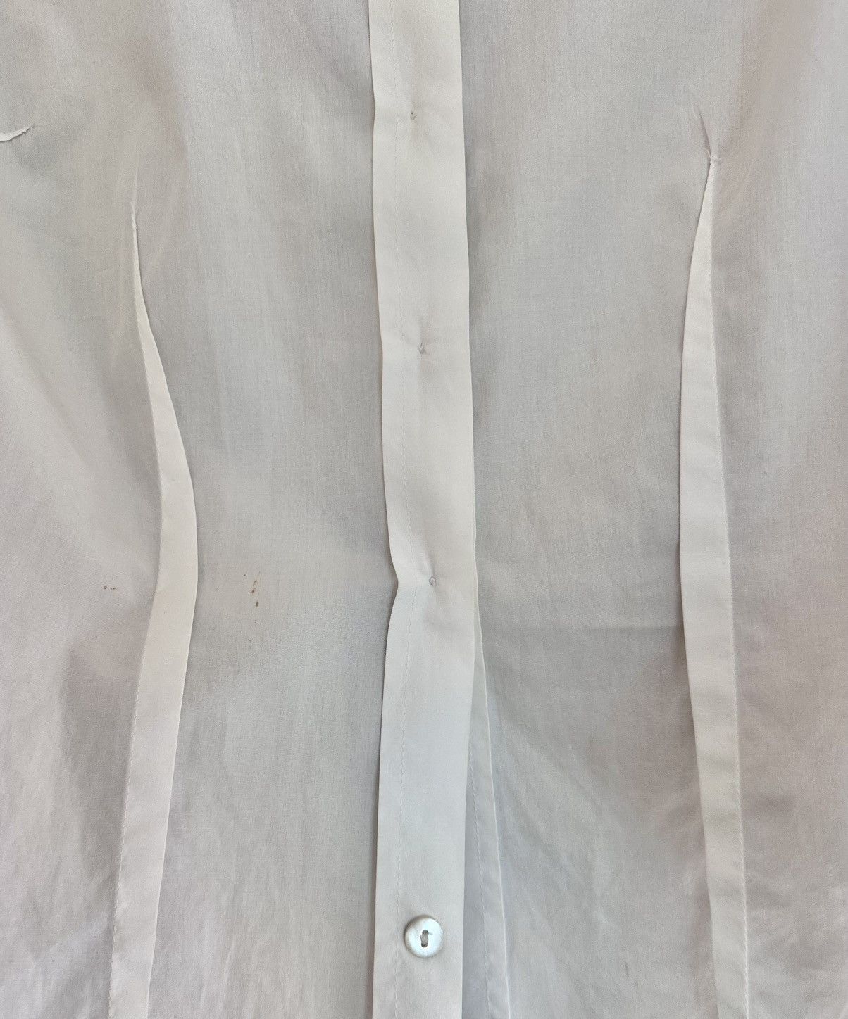 Dries Van Noten Vintage Dries Mesh Back Collared Dress Shirt Size S / US 4 / IT 40 - 7 Thumbnail