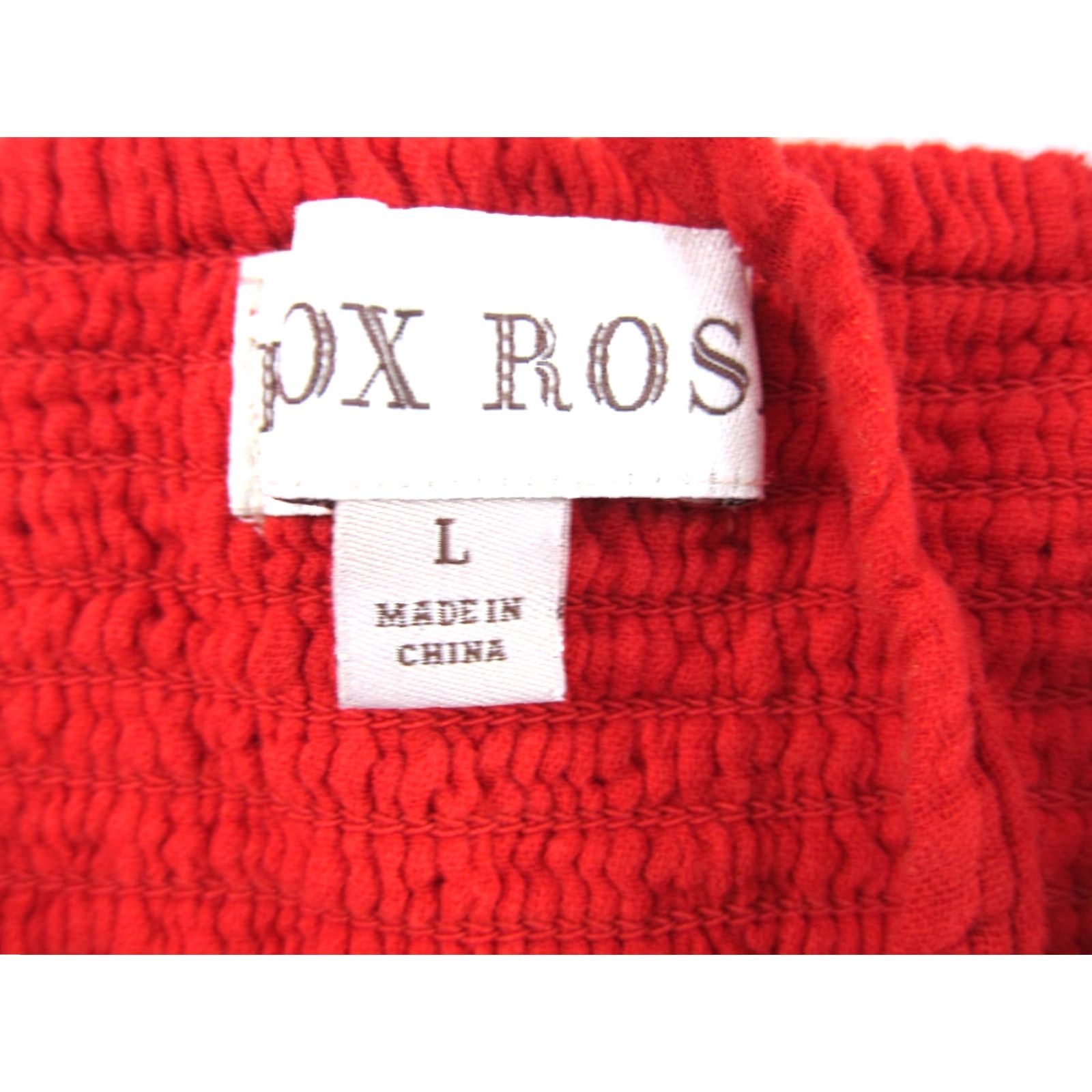 Vintage Knox Rose 100% Cotton Gauze Red Long Maxi Tank Slip Sun Dress Large Size L / US 10 / IT 46 - 3 Thumbnail