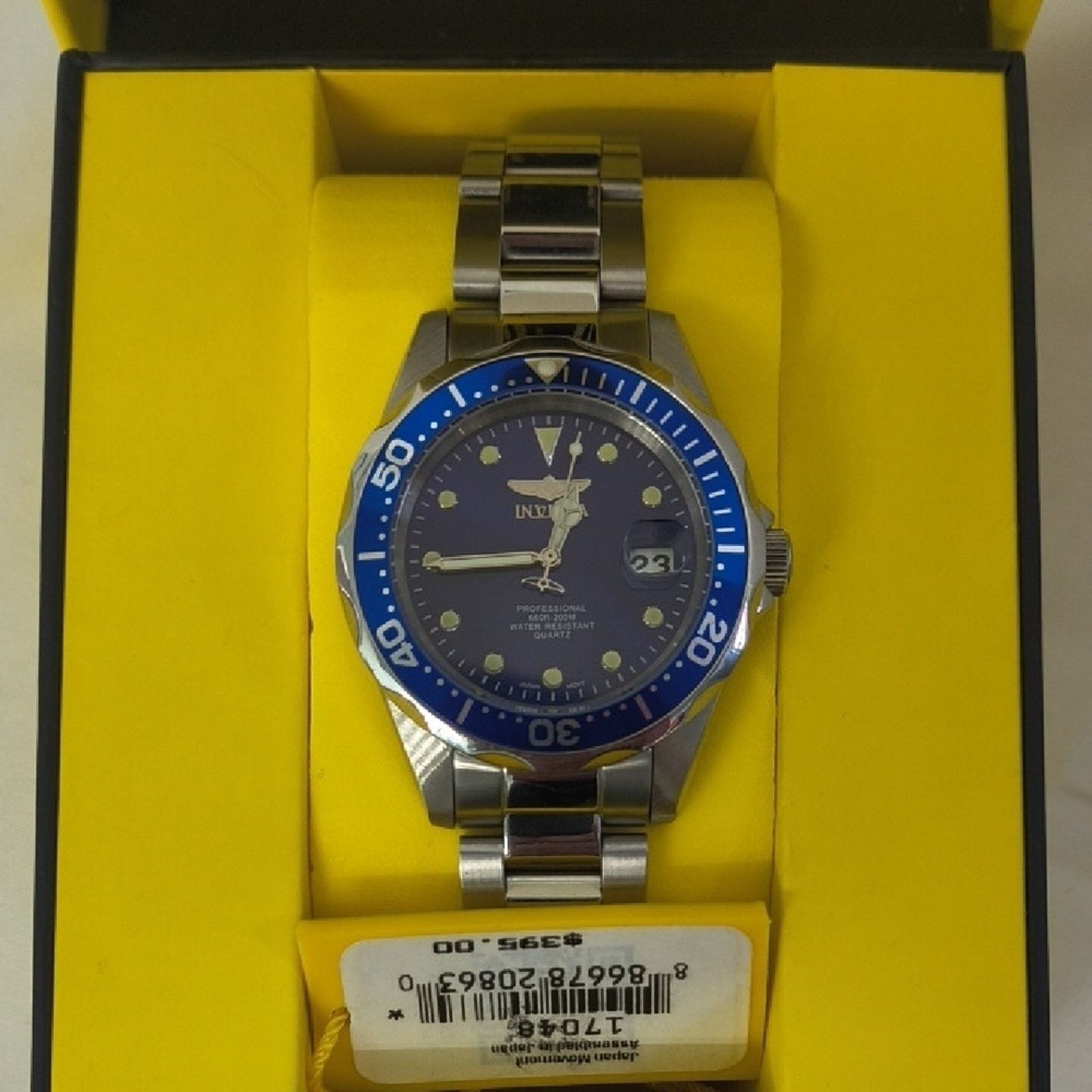 Invicta Like New - Invicta Diver Blue Dial Stainless Steel Women's Size 38 - 2 Thumbnail