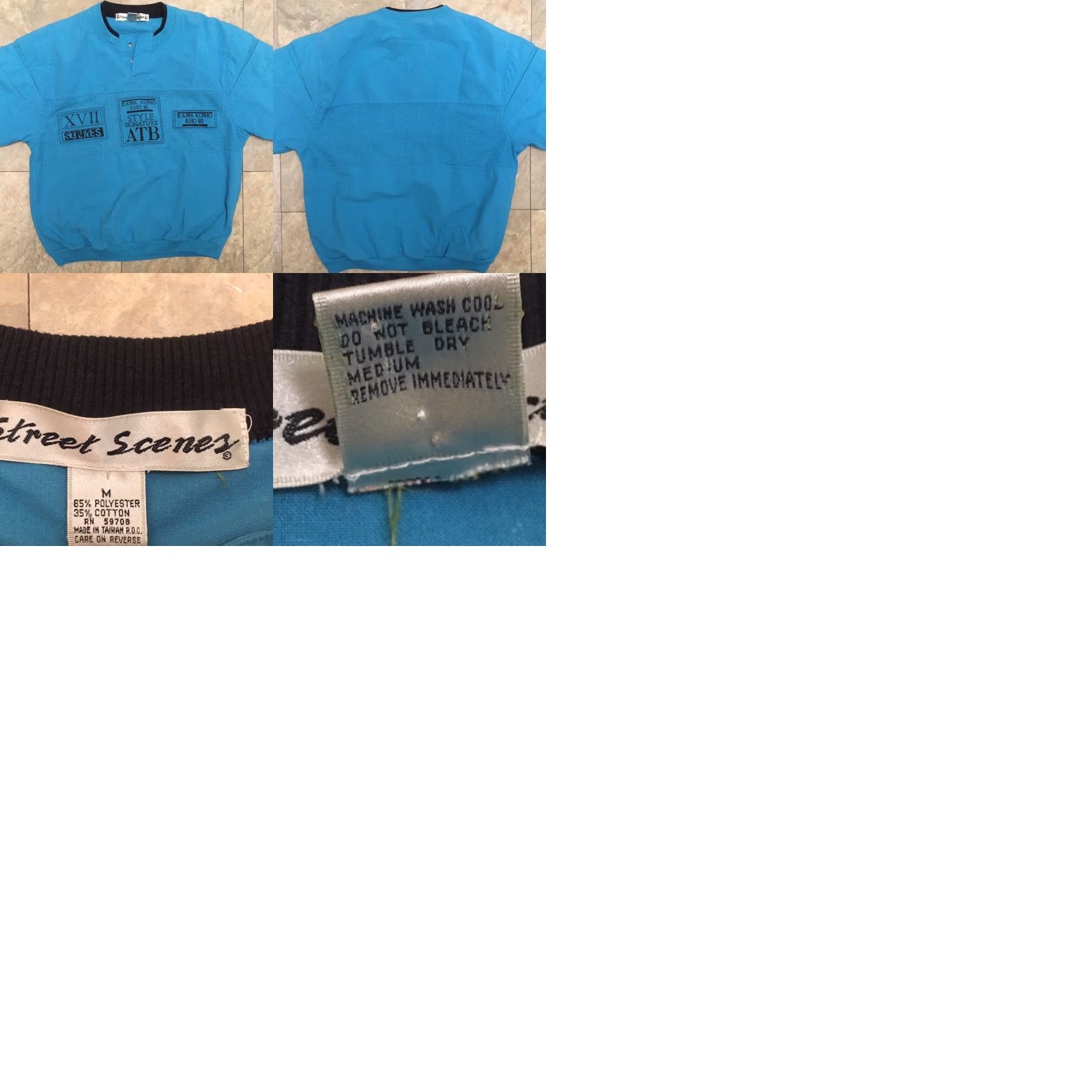 Vintage VINTAGE Street Scenes Shirt Adult M Blue 80s 90s N/A Size US M / EU 48-50 / 2 - 9 Thumbnail