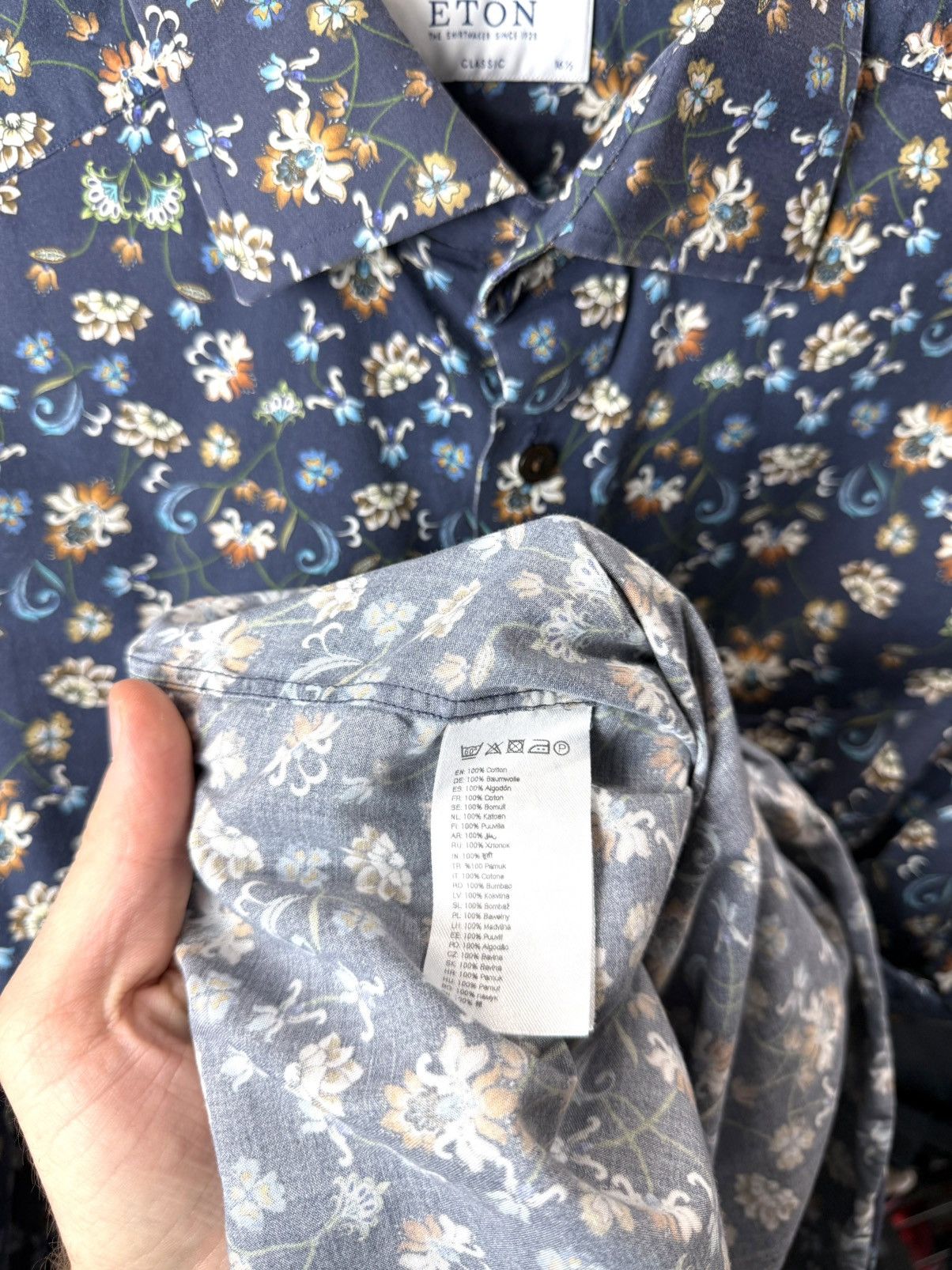 Eton Eton Flowers Print Shirt Buttons Up Size US M / EU 48-50 / 2 - 4 Thumbnail