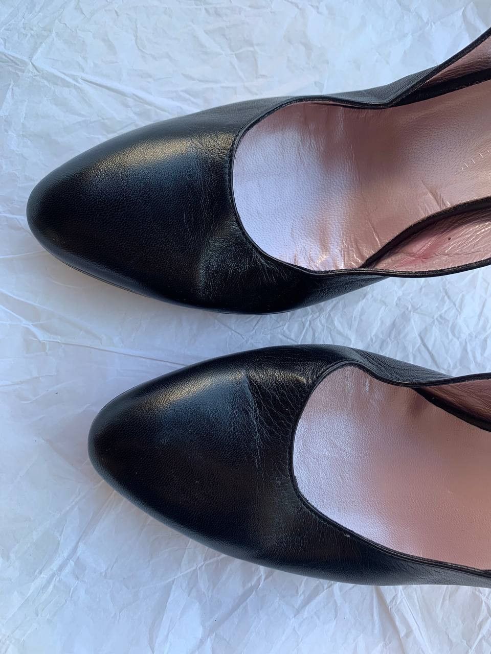 NAVYBOOT Navyboot black leather vintage slingback heels Size US 7 / IT 37 - 14 Thumbnail