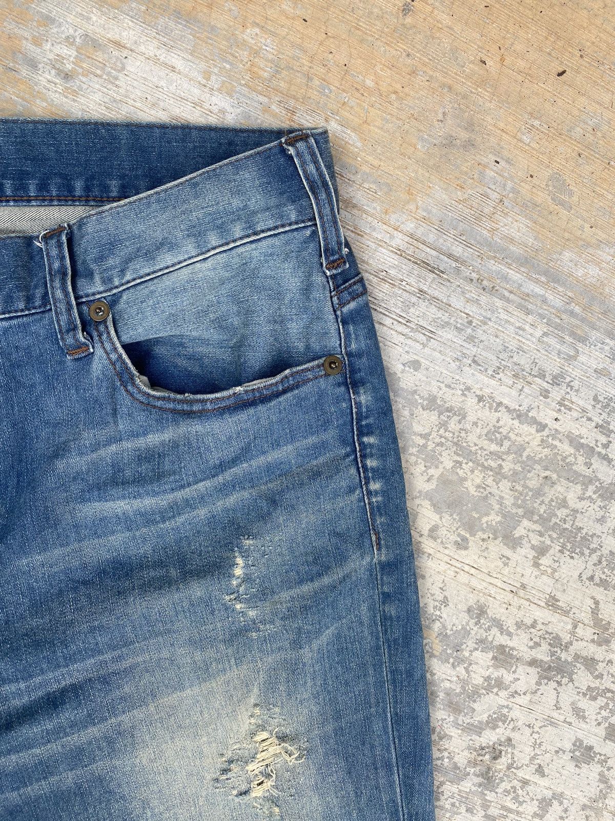 Global Work Global Work Distresses Spandex Jeans Size US 31 - 5 Thumbnail