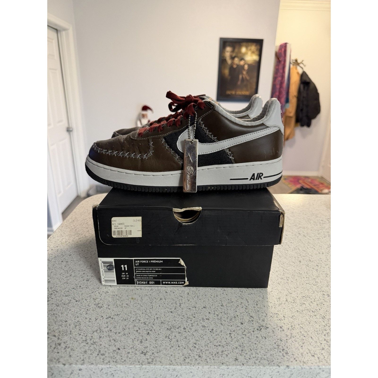 Sz 9.5 Vtg Nike Air Force 1 Mid Premium QK Thanksgiving Sneakers Shoes Vintage Air Force 1 Shoes | Grailed main image 3