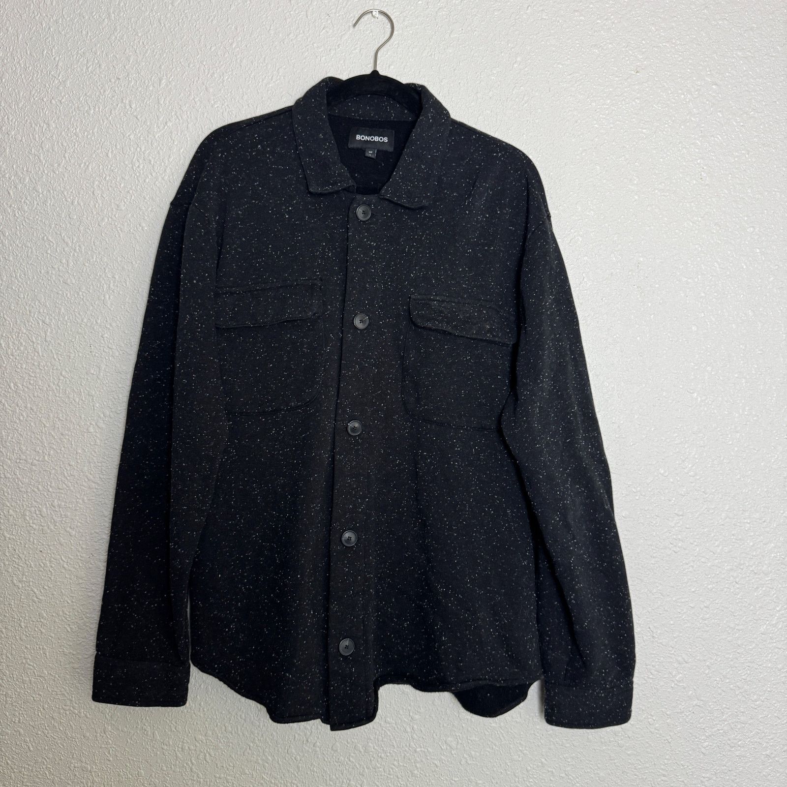 Bonobos Bonobos Men’s Slim Fit Black Speckled Shirt Jacket – Size L Size US L / EU 52-54 / 3 - 1 Thumbnail
