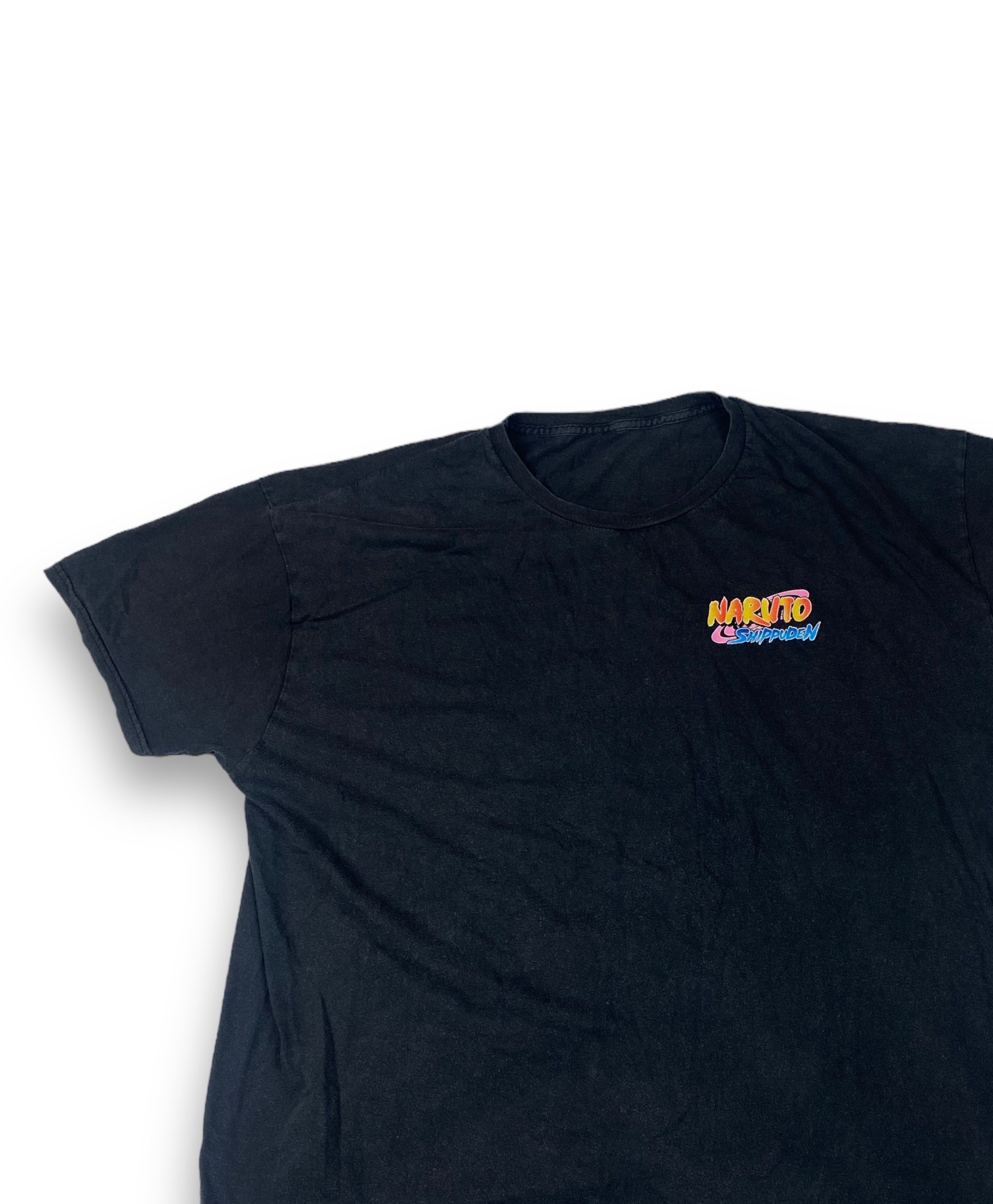 Anime Vintage NARUTO Graphic Huge Print Black T-Shirt Y2k M587 Size US XL / EU 56 / 4 - 4 Thumbnail
