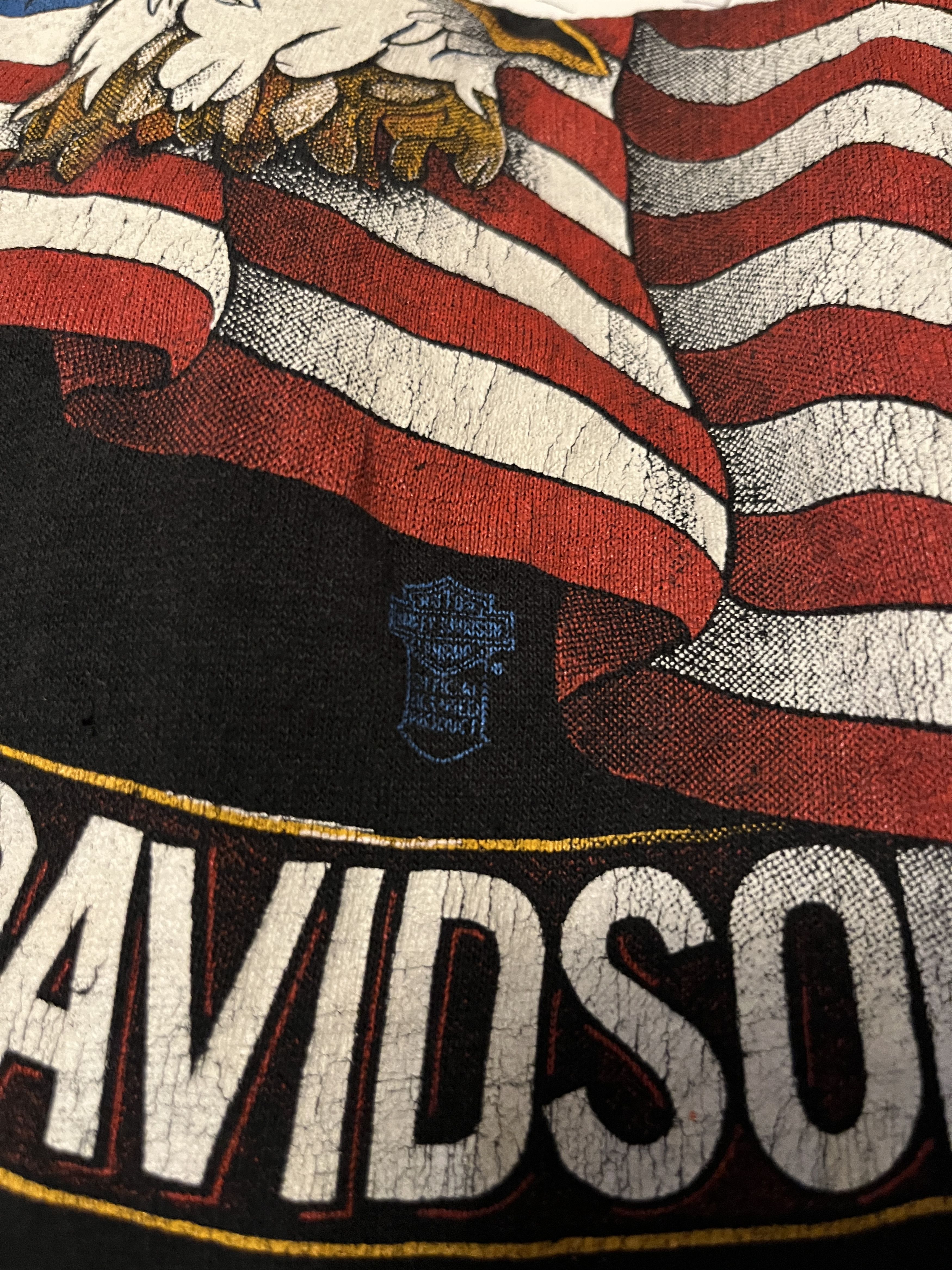 Harley Davidson Rare Vintage 80s Harley-Davidson Single Stitch Eagle Tee Size US L / EU 52-54 / 3 - 9 Thumbnail